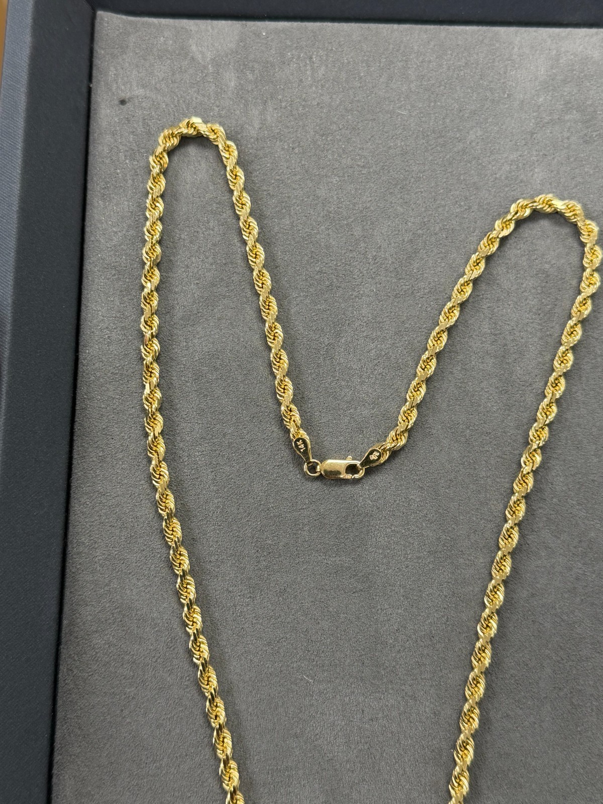 14k Solid Gold Diamond Cut 4mm Rope Chain 22” Inches 26.90 Grams