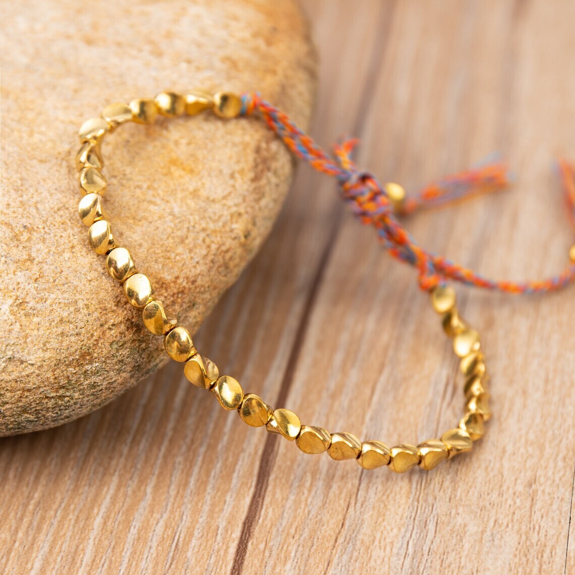 Tibetan Copper Beaded Braided Bracelet Wealth Luck Strength Bracelets Hand Woven
