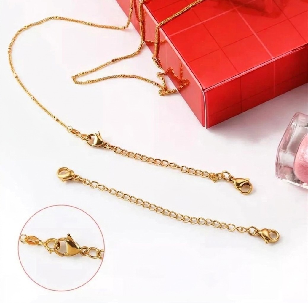2-Pack Extender /Safety Chain Extender Necklace Bracelet Lobster lock 1″ To 6″