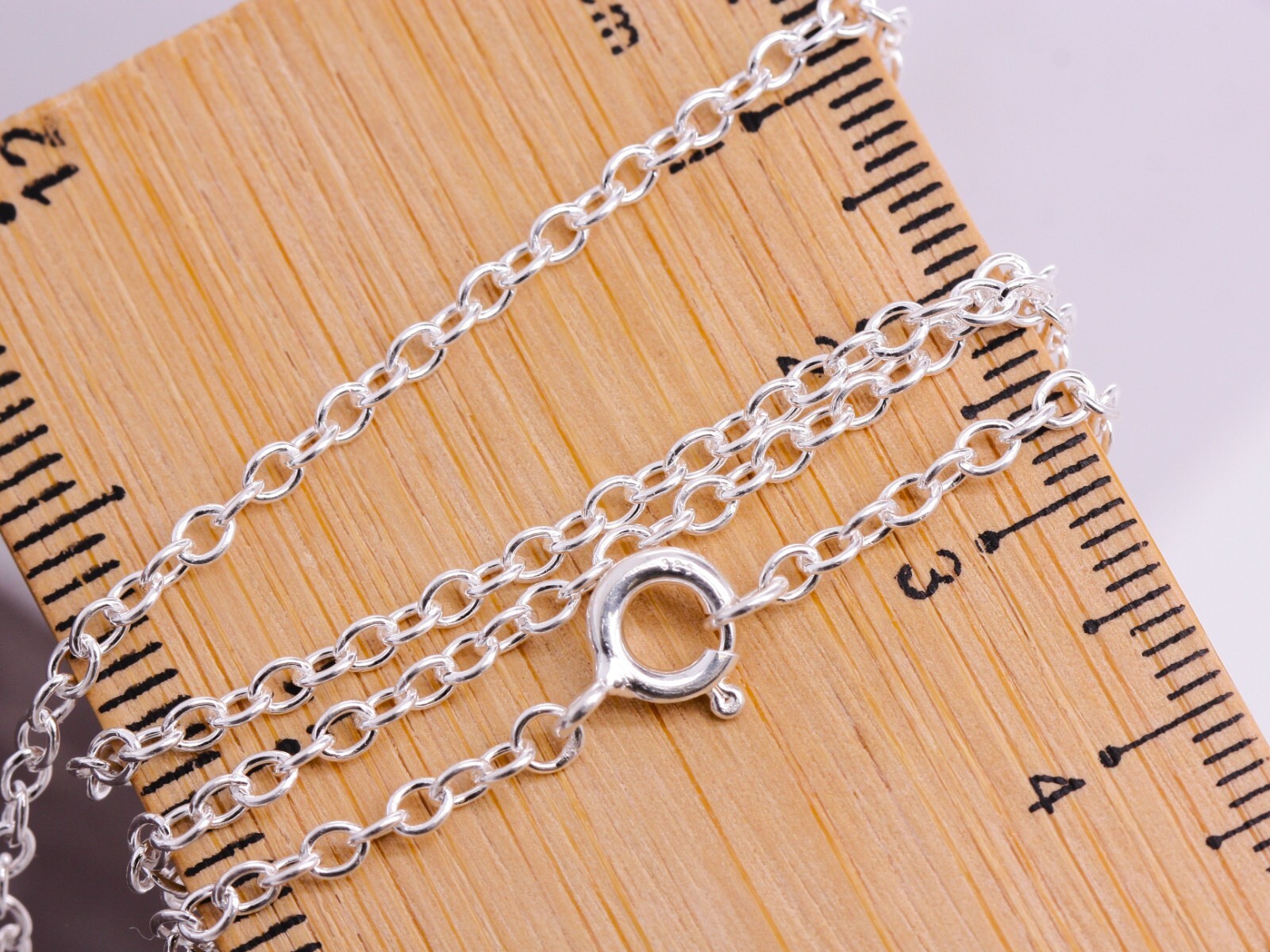 16″ – 16 Inch – 40cm Sterling Silver Oval Belcher 2.3mm Necklace Pendant Chain