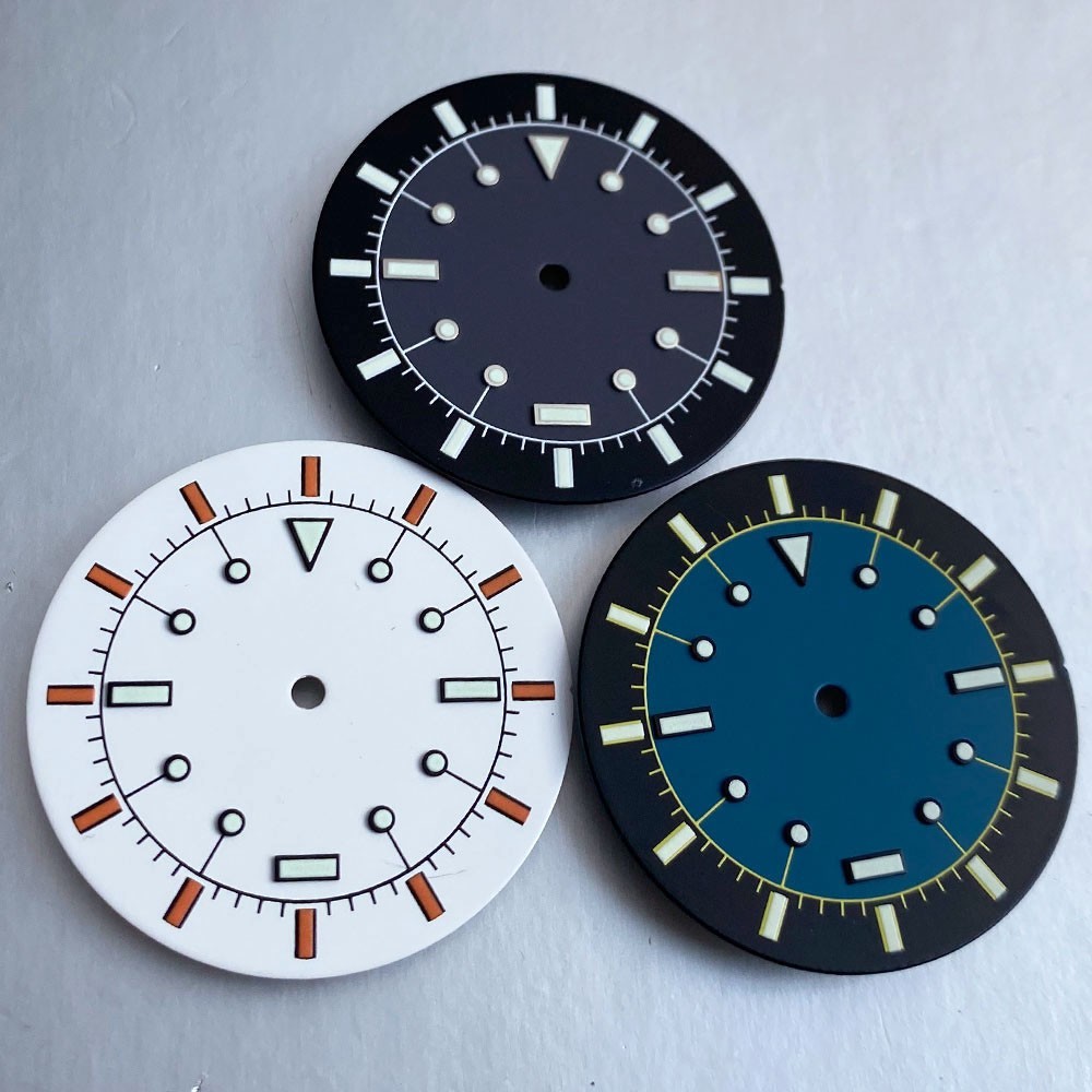 33.5mm Watch Dial Hand Black Blue Set Luminous Fit NH35 NH36 ETA 2824 PT500 Movt