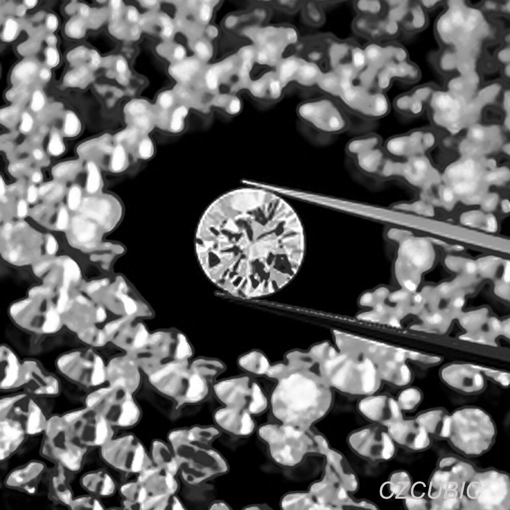 CUBIC ZIRCONIA LOOSE ROUND STONES CLEAR CZ EXCELLENT TOP 7A QUALITY US SHIPPER 6