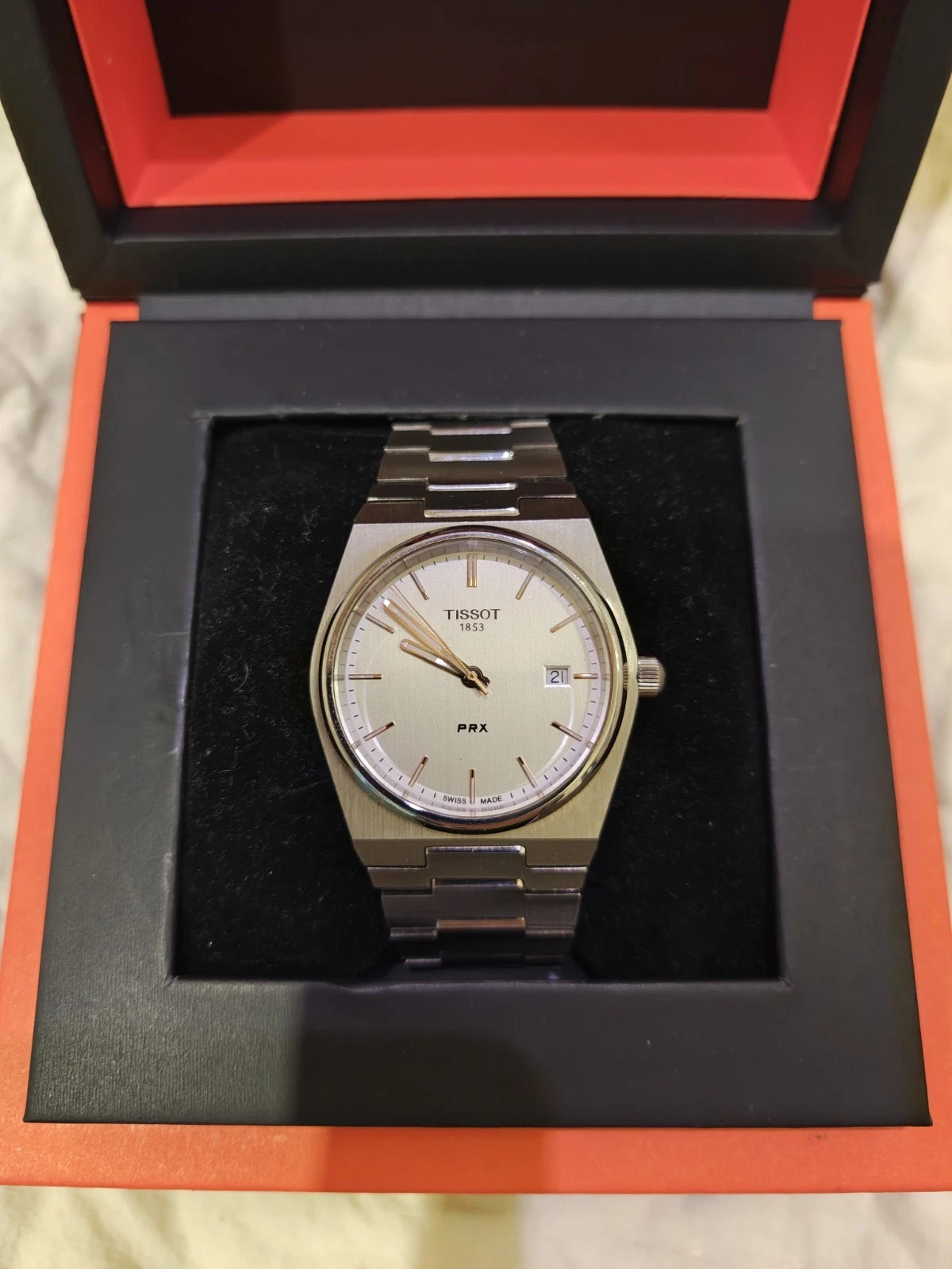 Tissot PRX 40mm Grey/Silver Dial Quartz Men’s calendar Watch T137.410.11.031.00