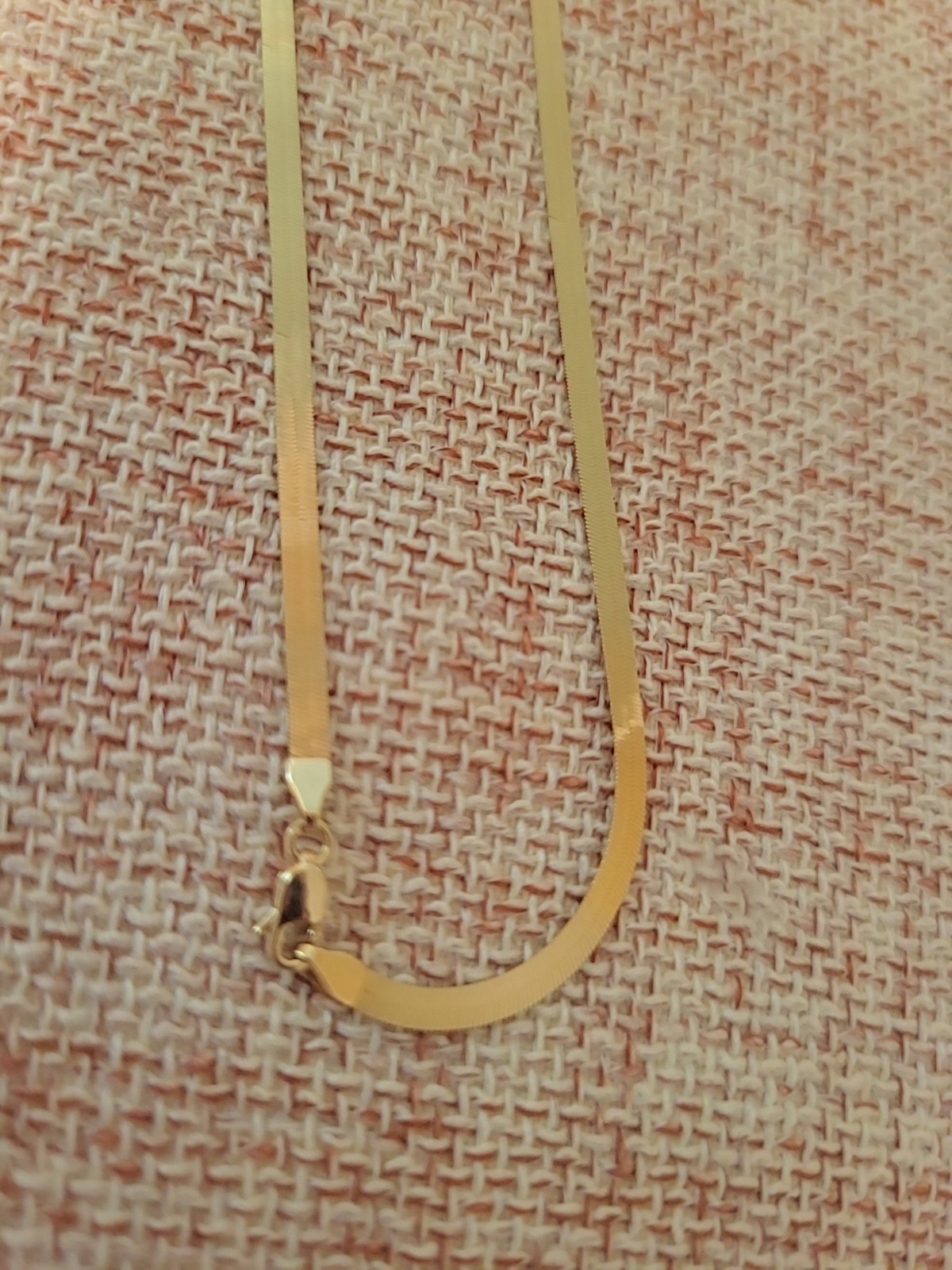 18K Saudi Gold JADE Chain Necklace, 16 INCHES , 3.21 GRAMS