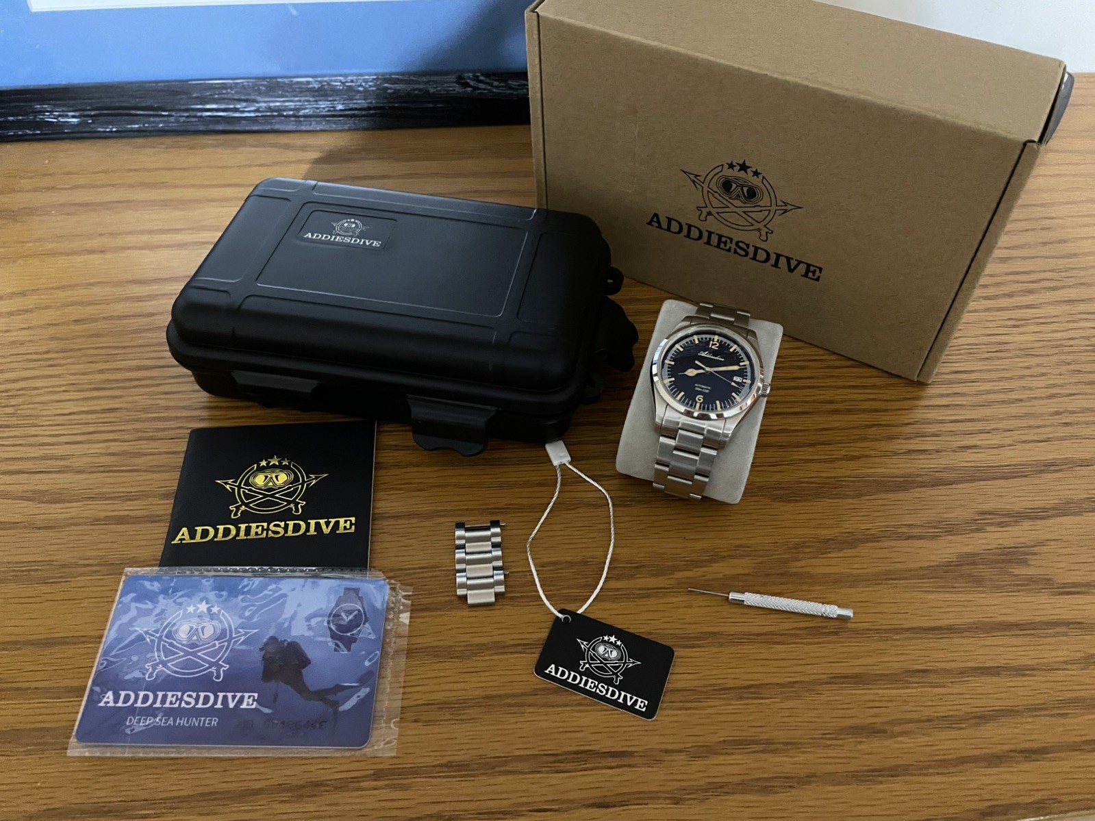 Addiesdive 39mm Automatic Watch Diver’s 100M NH35 (AD2038) Pre-Owned USA SELLER
