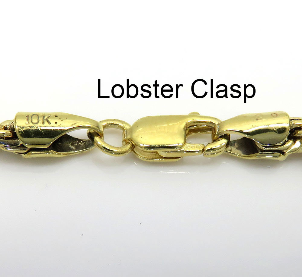 10K Yellow Gold Diamond Cut Rope Chain Bracelet 3MM 7″ or 8″ Lobster Clasp