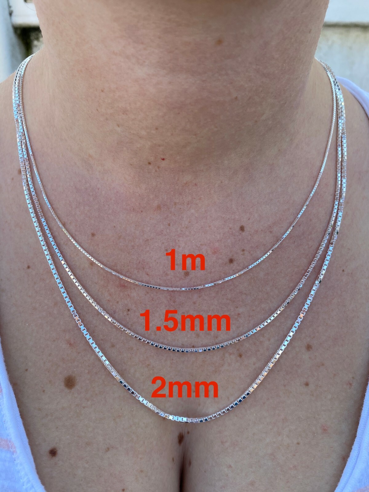 Real Solid 925 Sterling Silver Box Chain 1-4mm Necklace Men Ladies 16-30″ ITALY