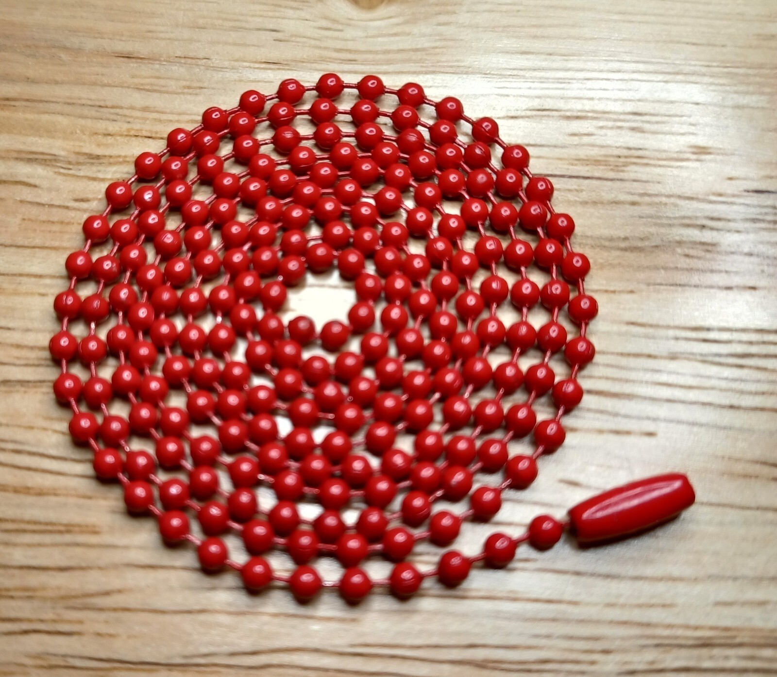 27″ Red Colored 2.4mm Ball Bead Stylish Fashionable Dog Tag Chain Necklace