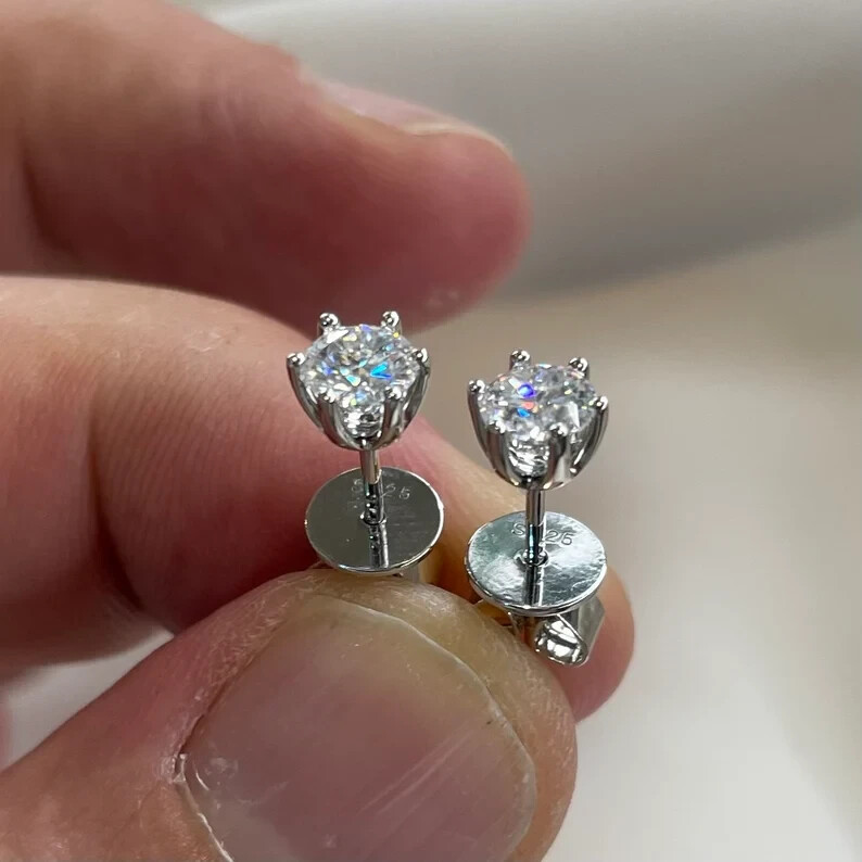 Certify Stud Earrings For Gift 0.50CT Round Natural Diamond JK/SI-I2 14k Gold