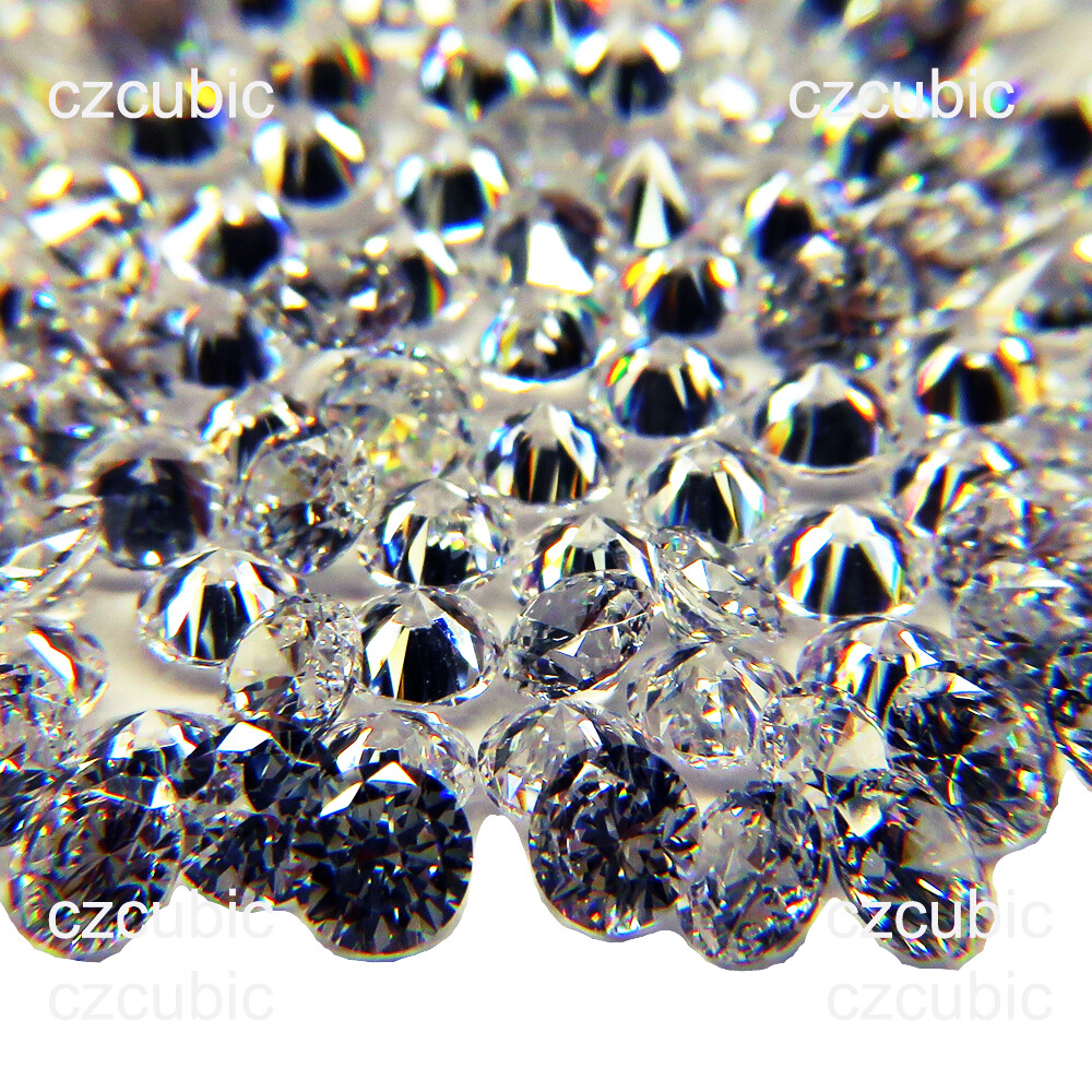 ROUND CUBIC ZIRCONIA CZ LOOSE STONES 1000 PCS START 0.7 MM 5A QUALITY SHIP IN US