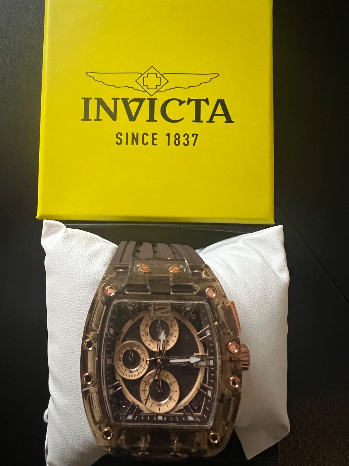 Invicta S1 Rally Allogrip Men 42mm Brown Tone Case Brown Metal Dial 70143
