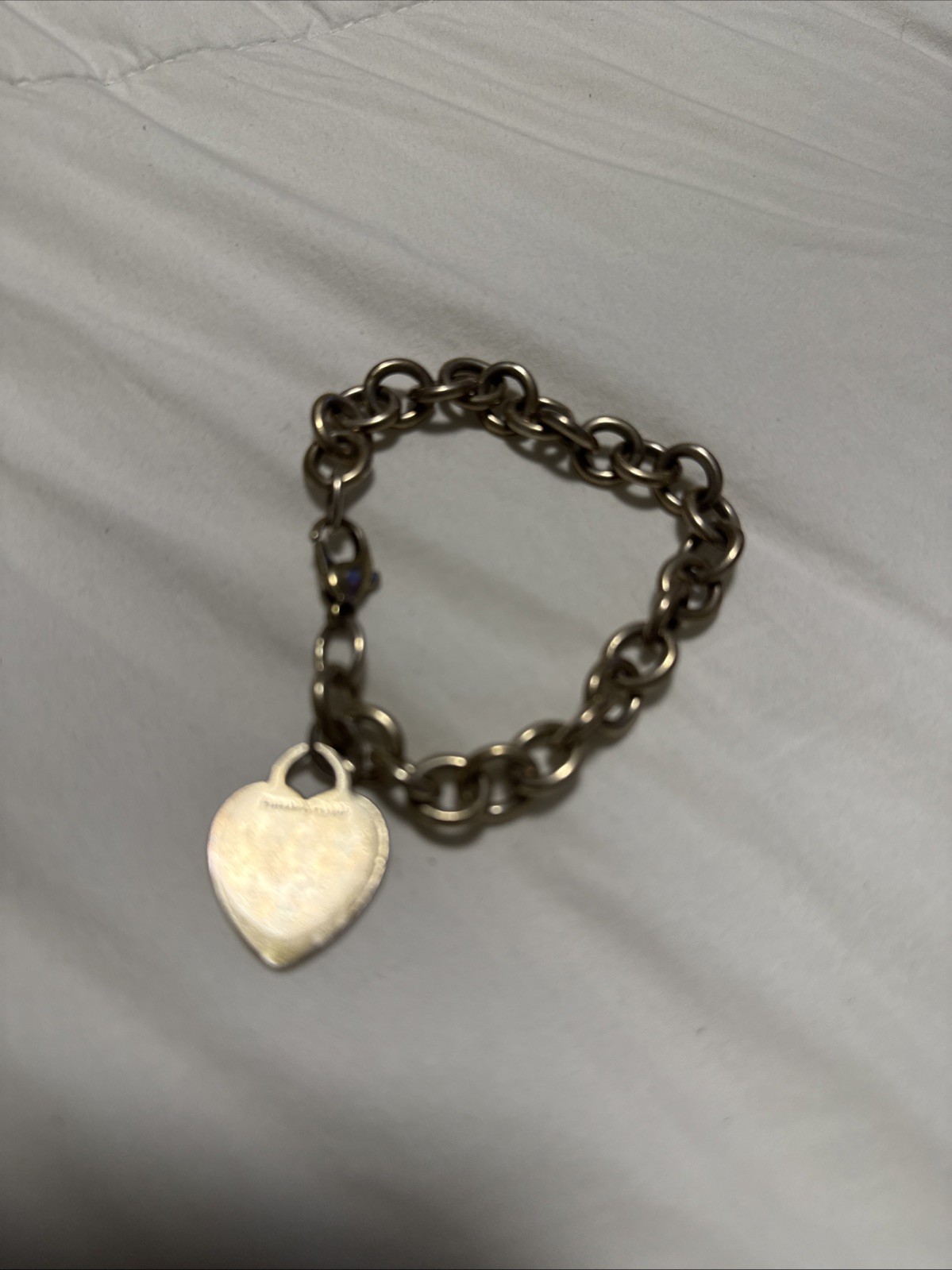 Tiffany & Co. Sterling Silver Heart Tag Bracelet Guaranteed Authentic