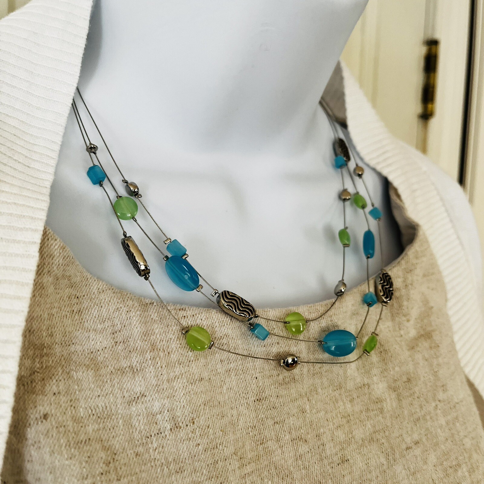 Lia Sophia Caspian Sea Necklace Costal Beach Resort Vacation 18”Length