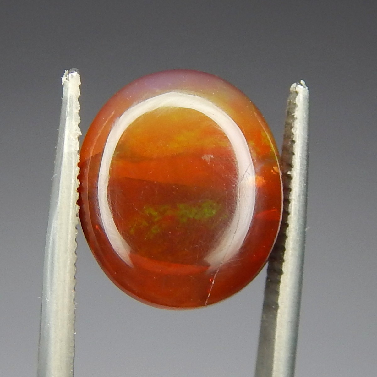 6ct Ethiopian Orange Precious Black Opal Natural Earth Mined Unheated Oval Cab