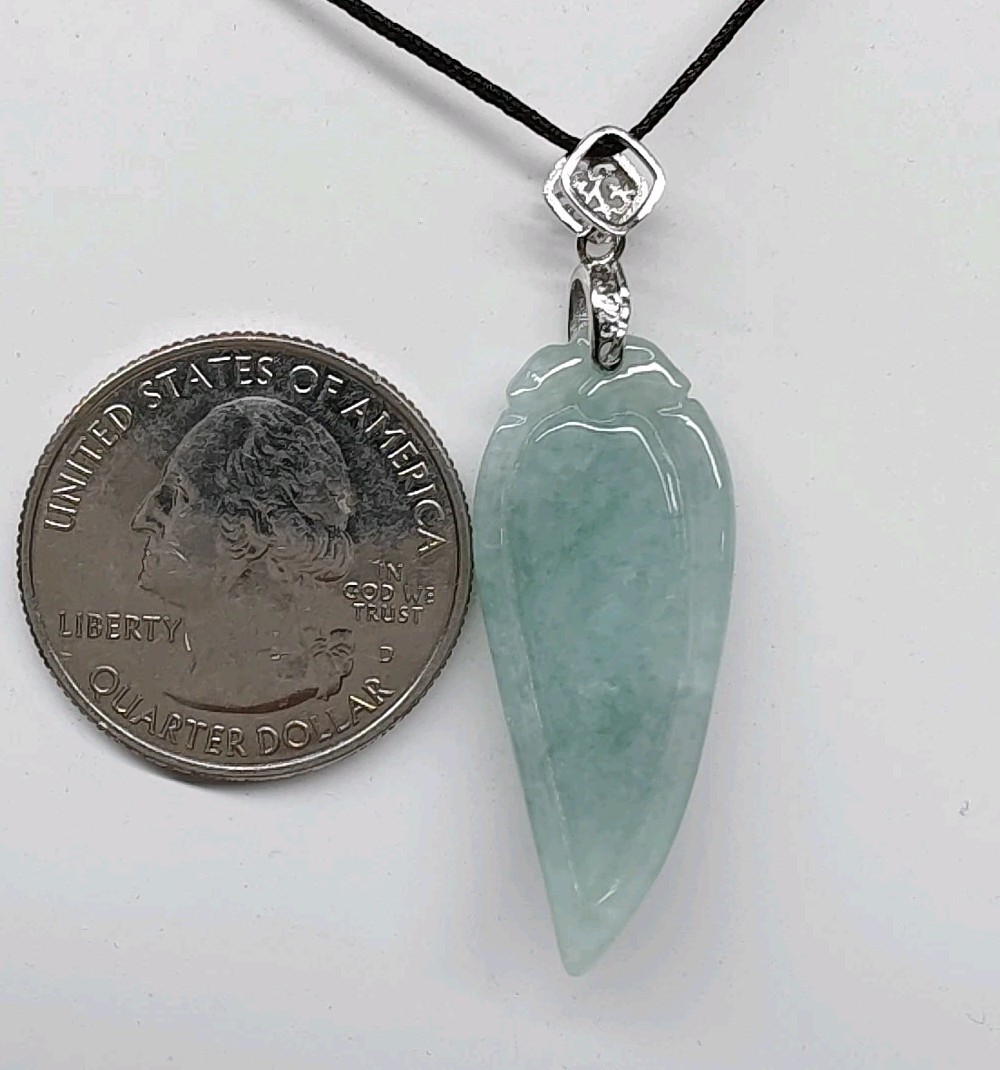Certified Blue Green Jade Pendant Natural Icy jadeite Monkey Fu Melon 浅绿蓝水翡翠A货福瓜