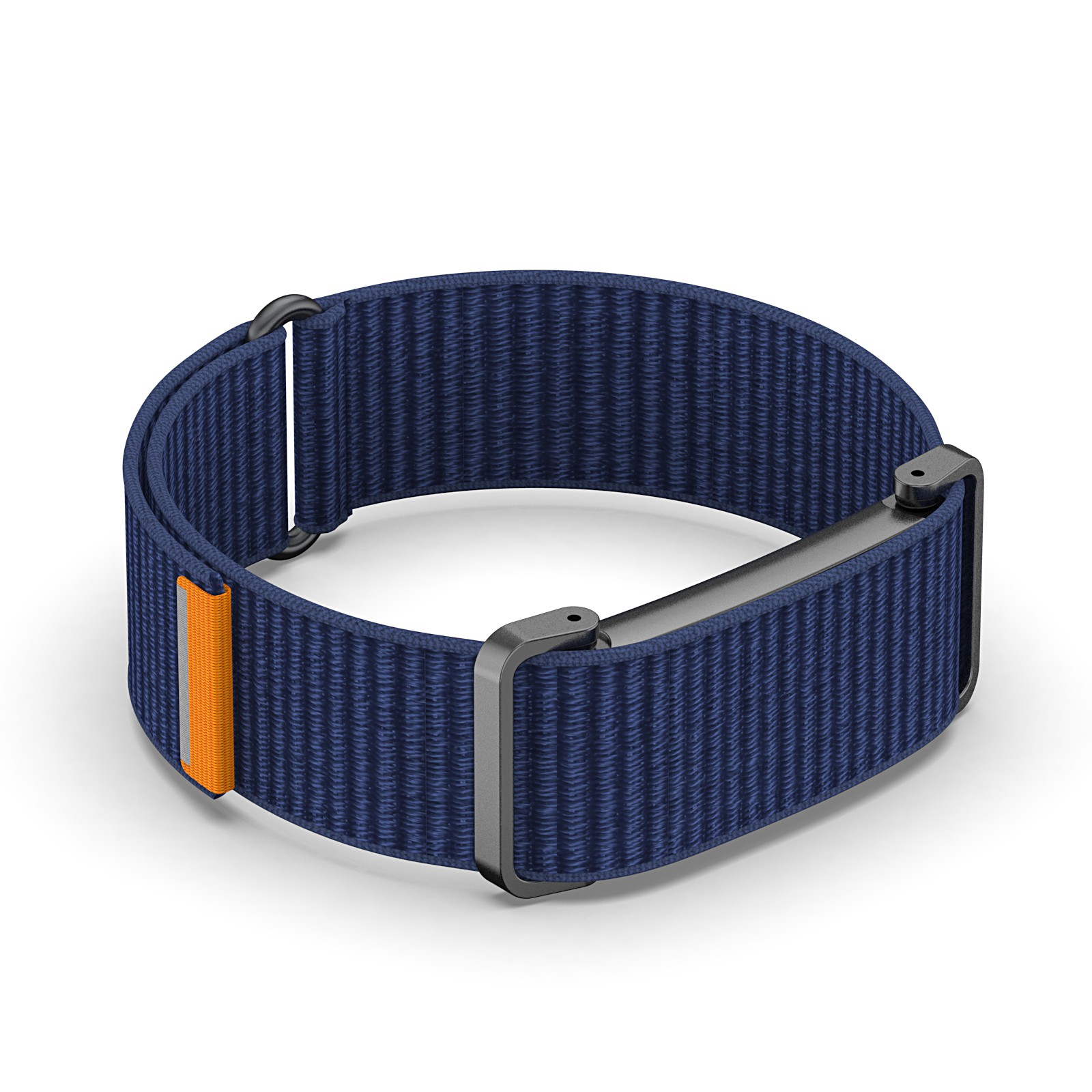 For Google Fitbit Air (2026) Metal Case+Nylon Sports Adjustable Loop Strap Band