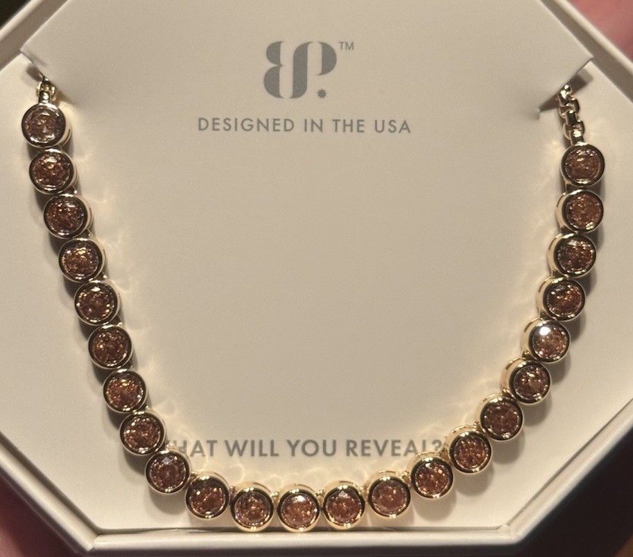 Bomb party-BP-Yes, She’s Yours Necklace-NK36920-Smokey Topaz on Gold-Bringback