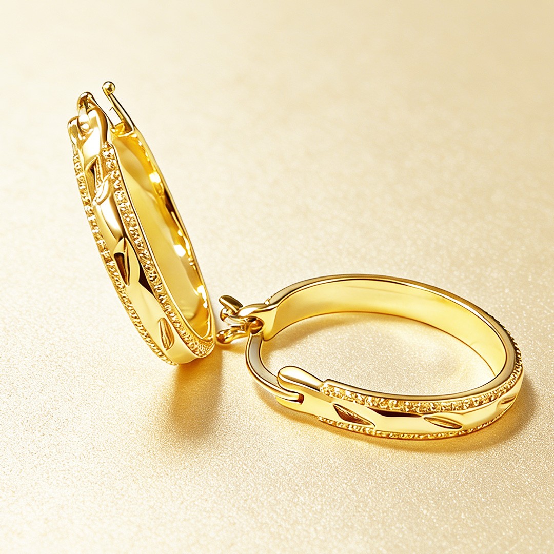 14k Gold Hoop Earrings Large Chunky Hoop Earring Women Hoops Earring 20/25/30MM