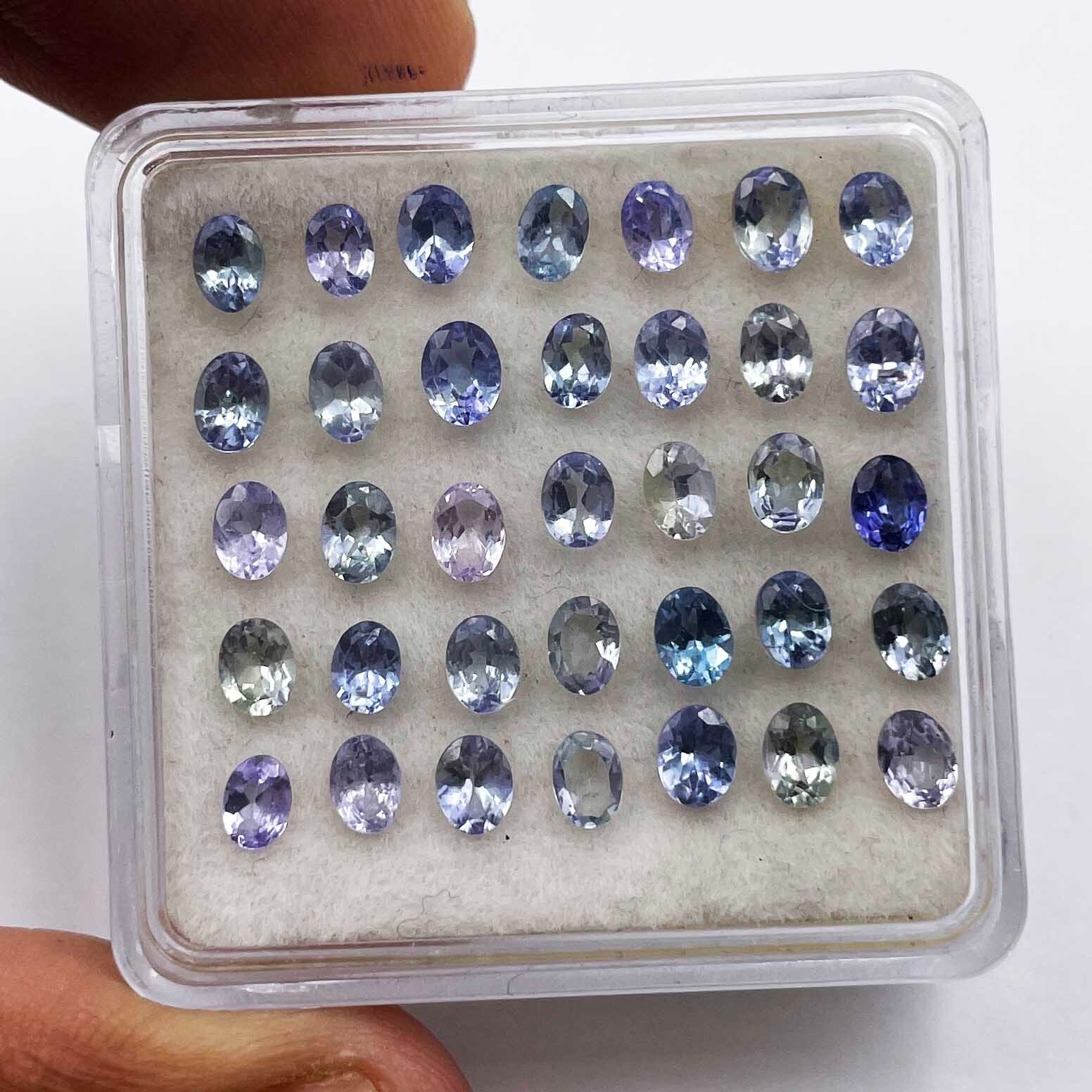 Natural Tanzanite Oval Cut Loose Gemstone Lot 31 Pcs 3*4 MM 5 CT