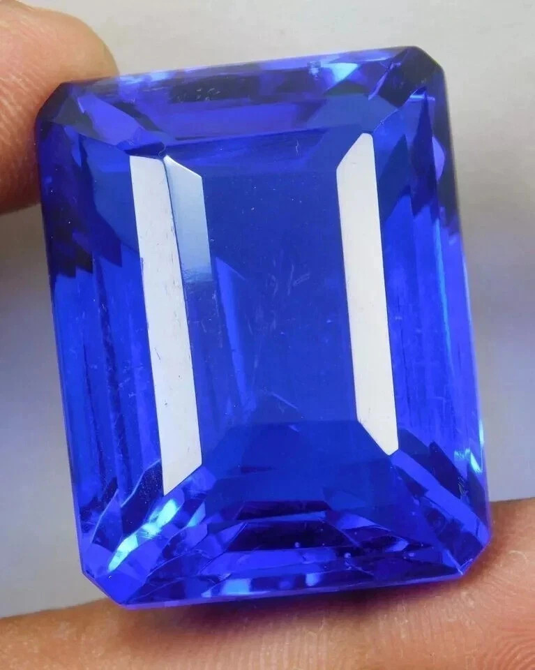 Large Blue Tanzanite 1000 Ct+ Emerald Faceted Cut Loose Gemstone Certified