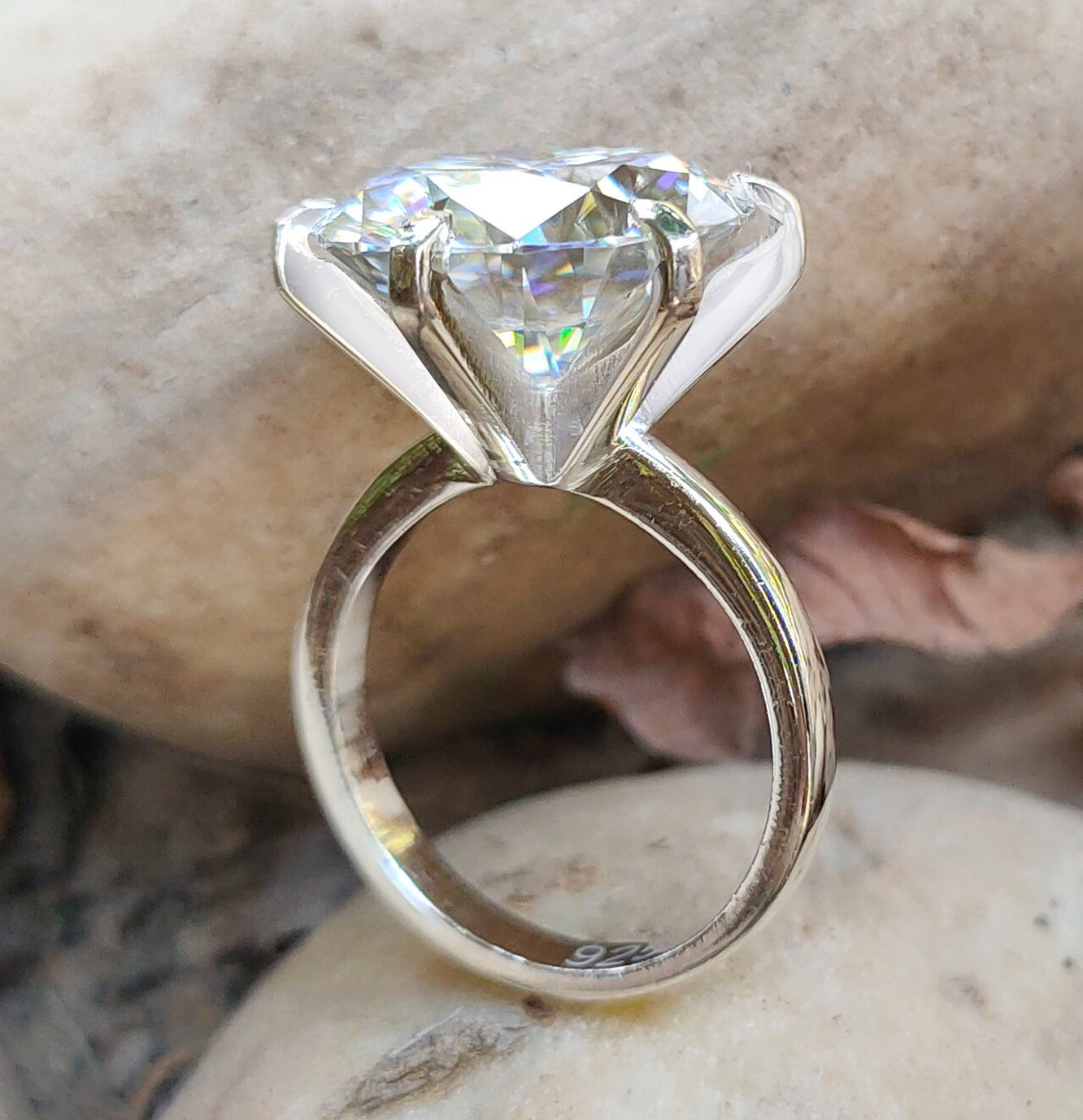 Certified 10.00 Ct White Diamond Solitaire Ring, Amazing Bling, Free Resizing