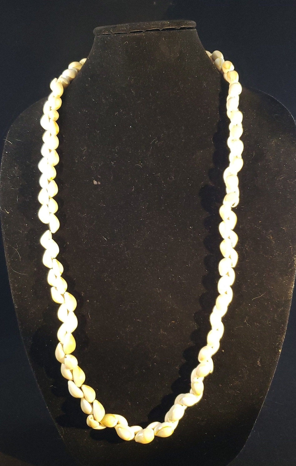 Vintage Unsigned Cowry/Cowrie Shell 17″ Long Strand Chunky Statement Necklace