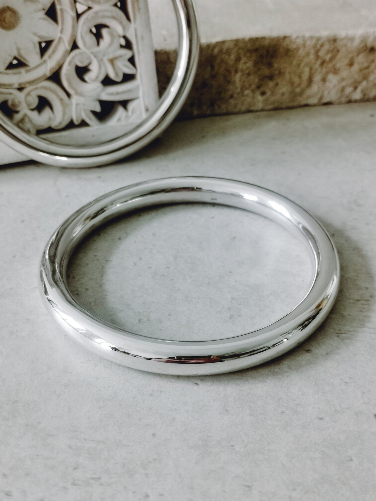 Sterling Silver Chunky Bracelet, Statement Bracelet Silver 925, Wide A