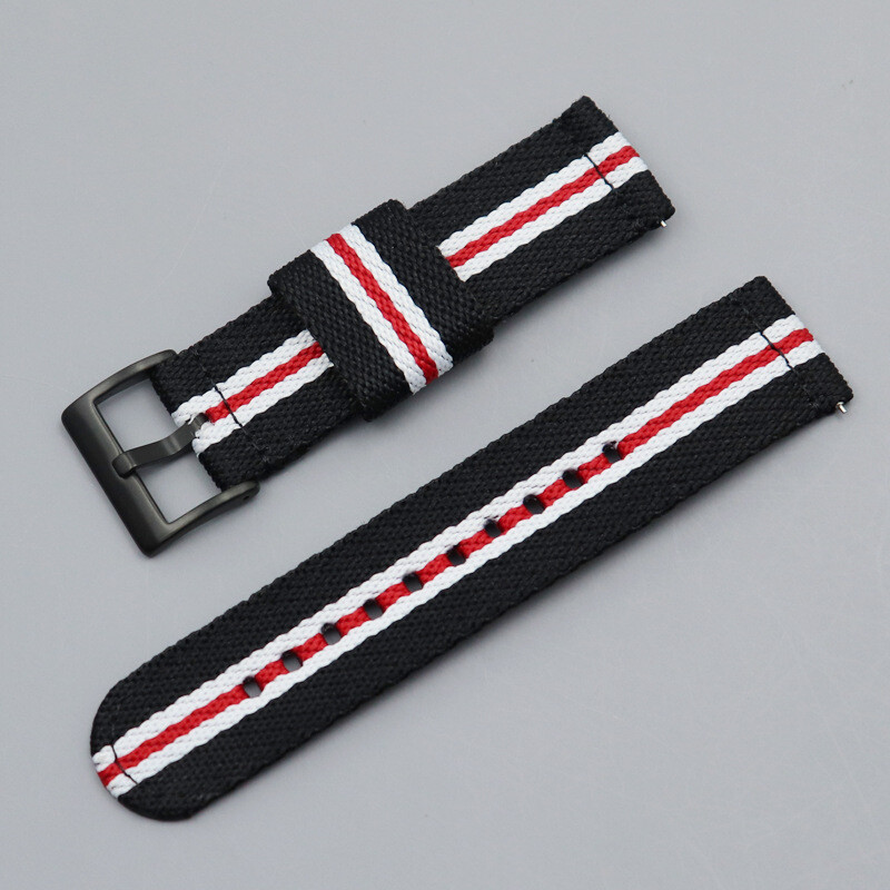 Premium Nylon Canvas Watch Strap Band Military Universal 20/22mm Quick-Release