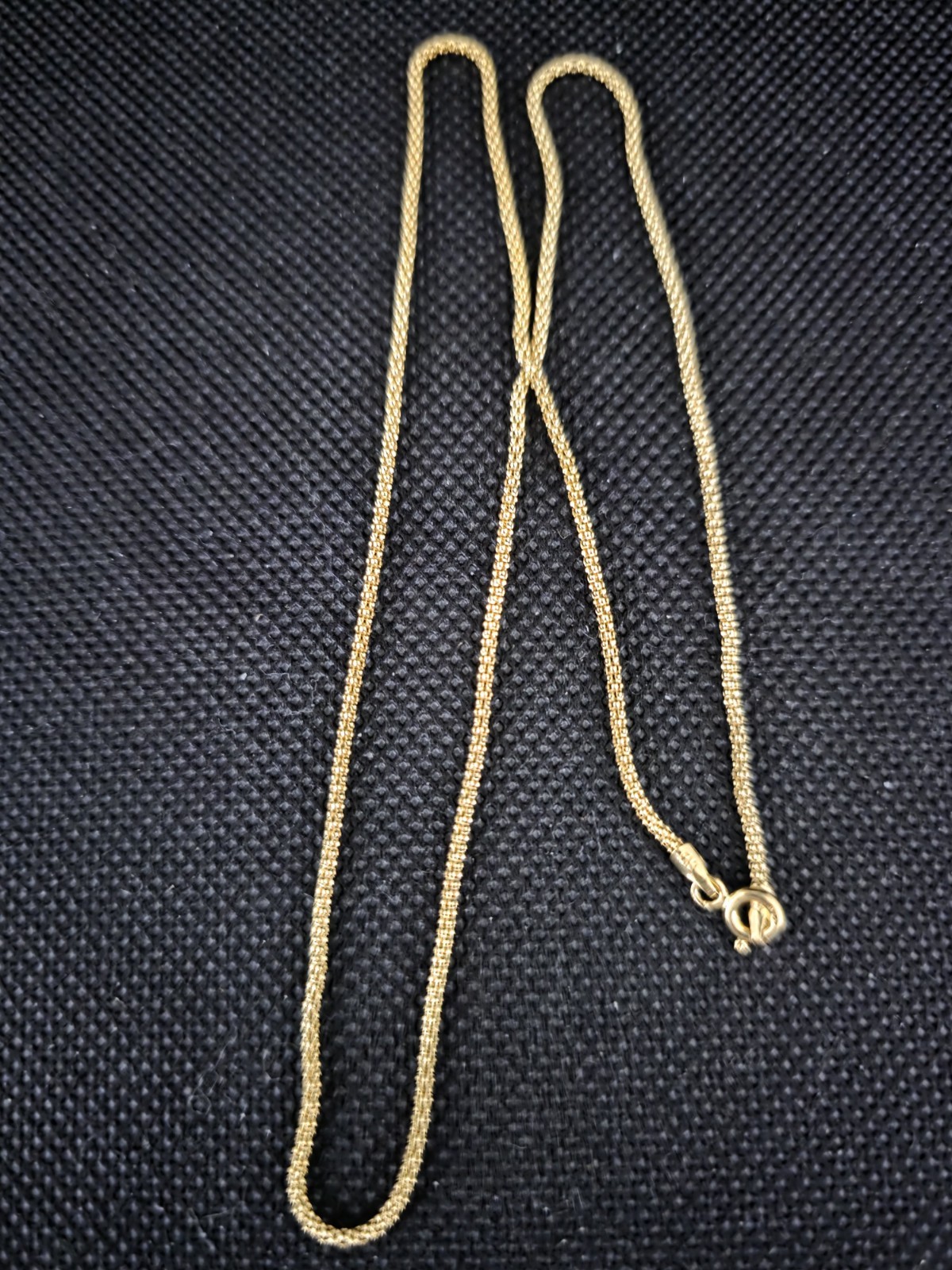 Designer Gold Vermeil Popcorn Chain Necklace 925 Sterling Silver 18″ 1.75mm