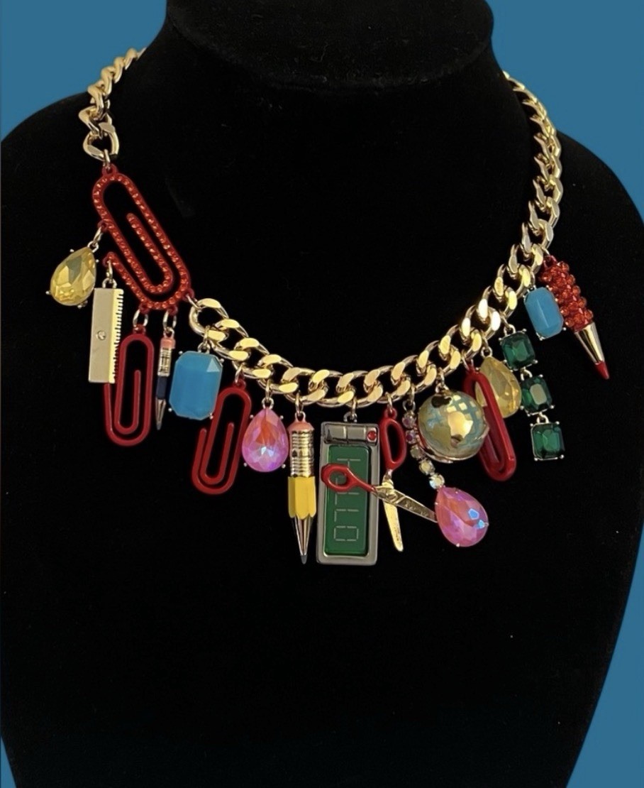 Betsey Johnson Necklace Statement Colorful Charm Back To School NWT