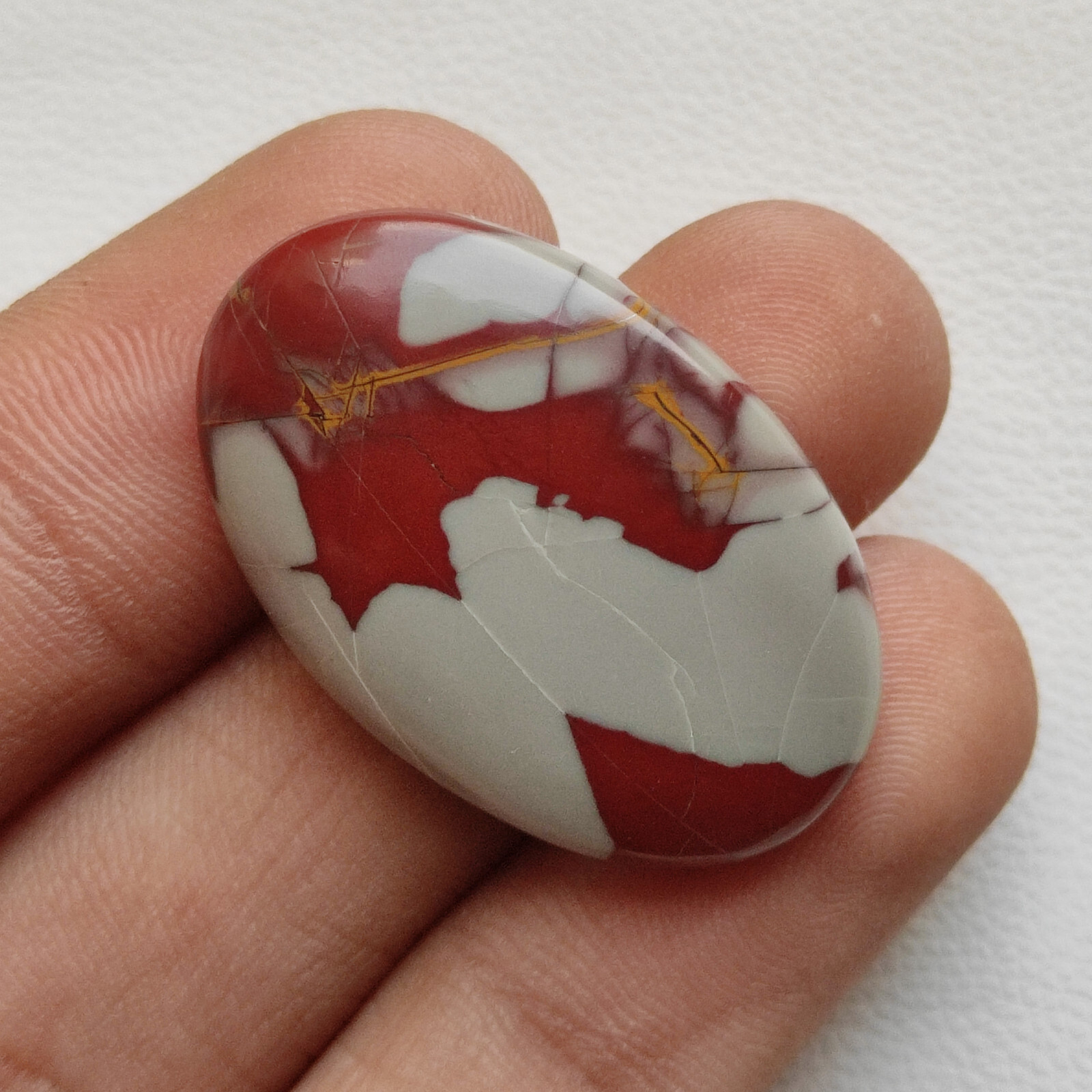 Natural red gray noreena jasper cabochon handmade polished jasper gemstone C5258