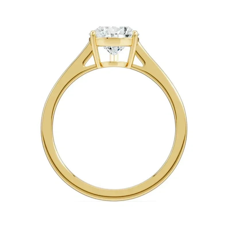 1 CT Pear Moissanite Solitaire Ring D Color VVS 925 Sterling Silver Jewelry
