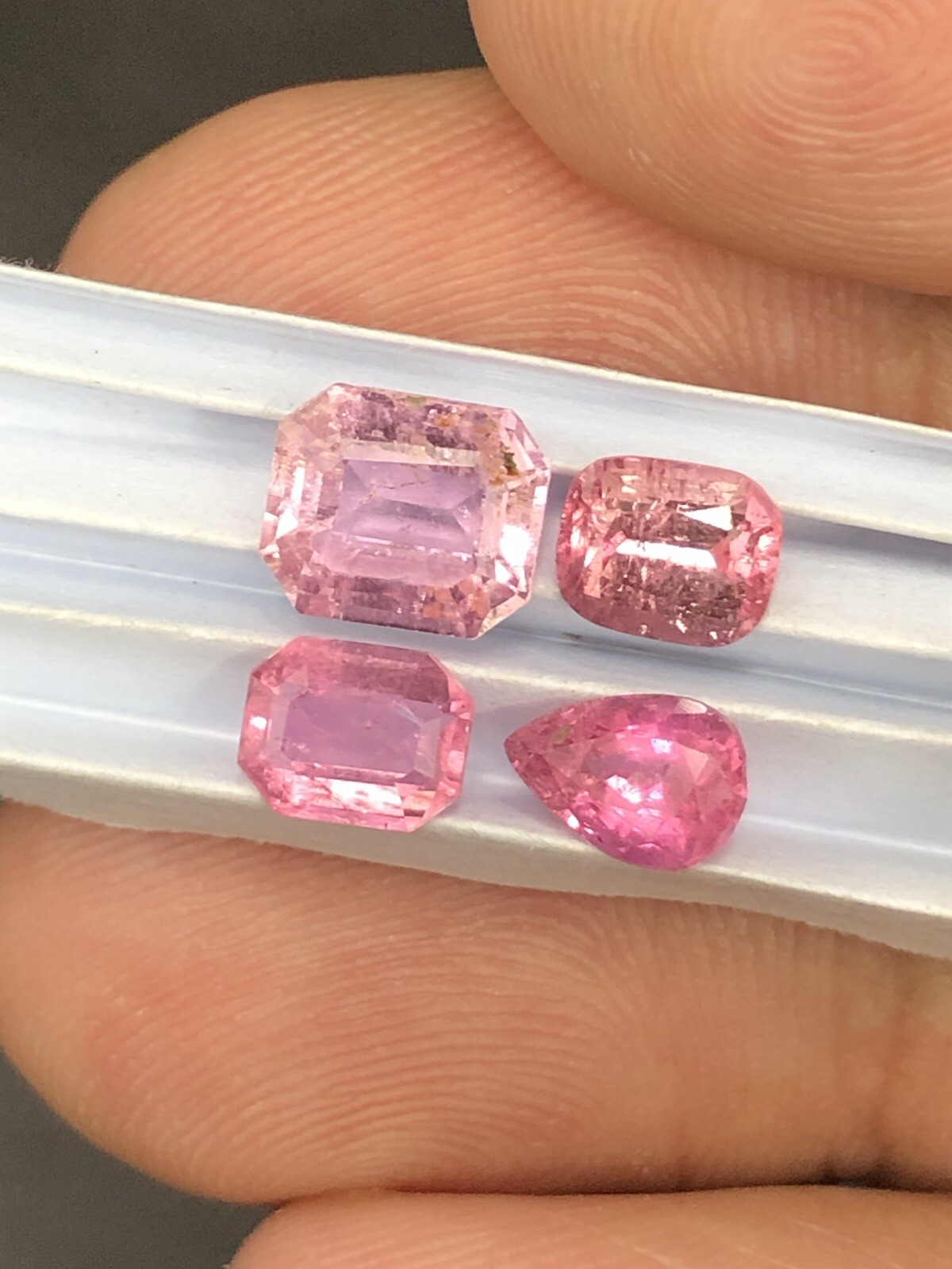 4 Ct Pink Faceted Tourmaline Lot From Afghanistan