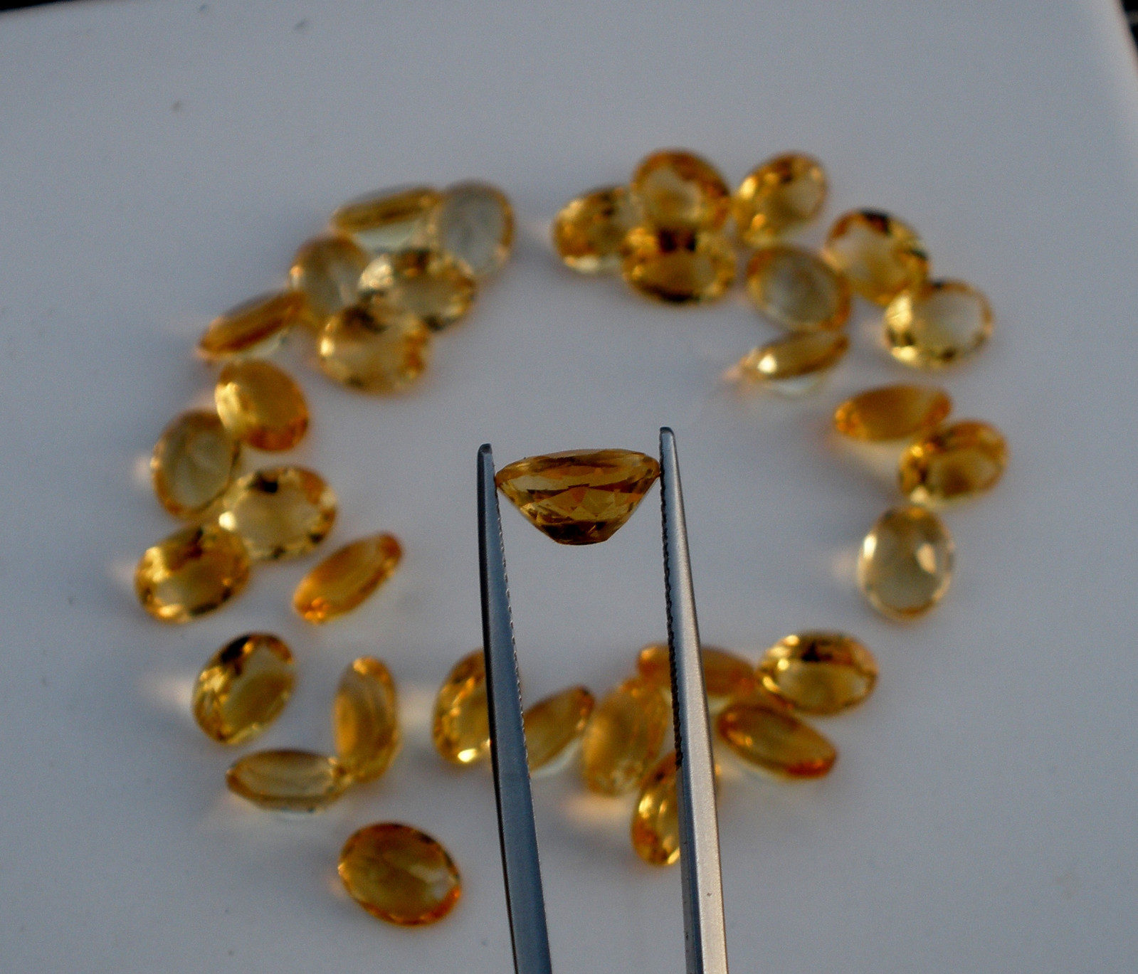 Citrine oval natural gem loose faceted 9 x 7mm