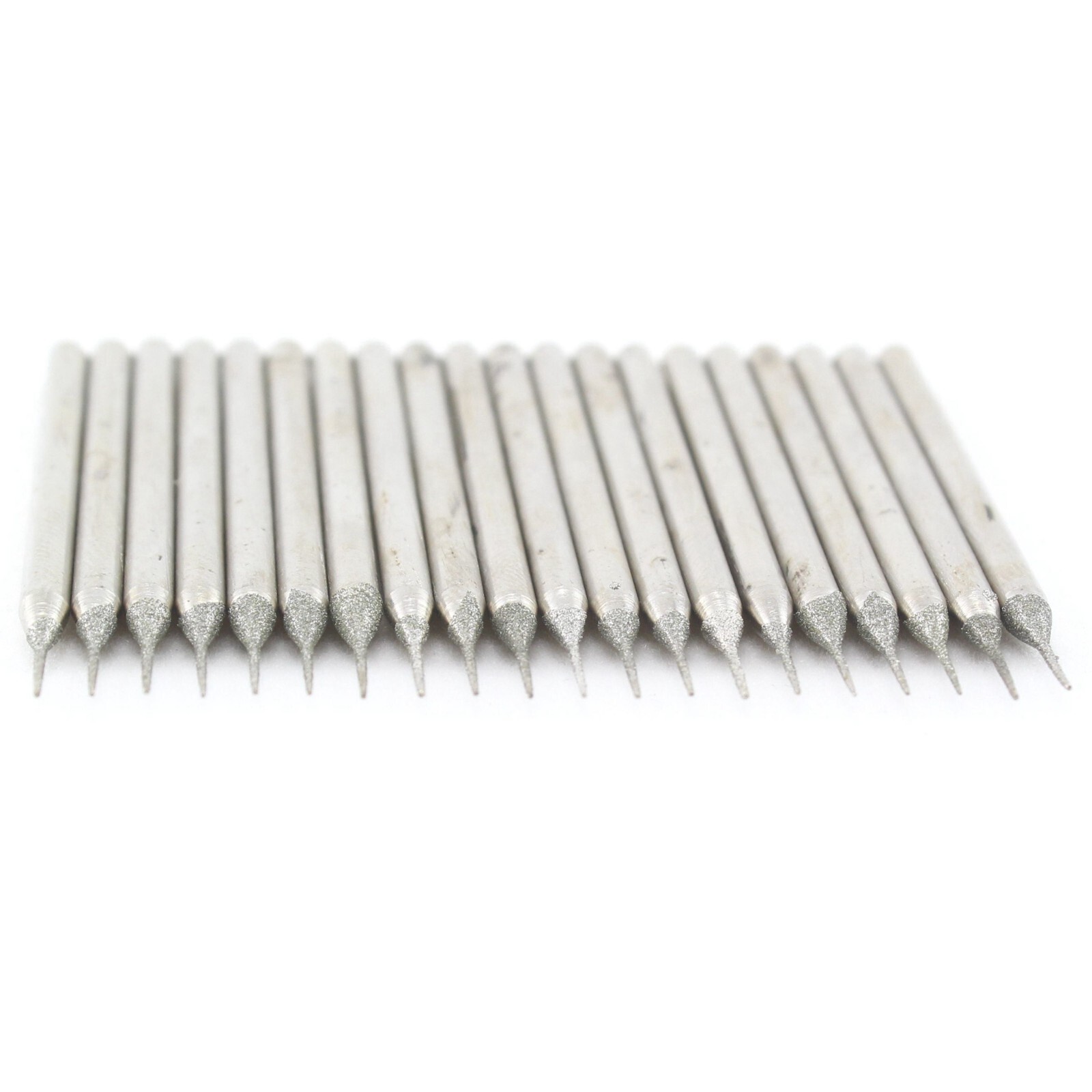 30Pcs 0.5mm Tapered Point Diamond Grinding Bits Burrs Lapidary Tools for Stone