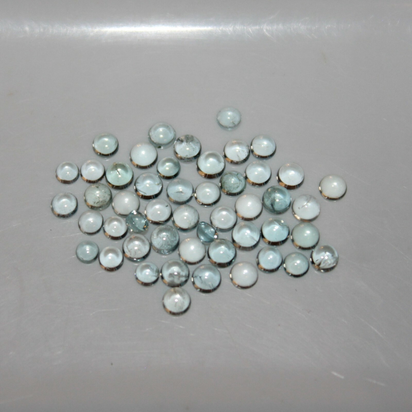 Aquamarine 2mm, 3mm, 4mm, 5mm, 6mm Cabochon Round Loose Gemstone(s)