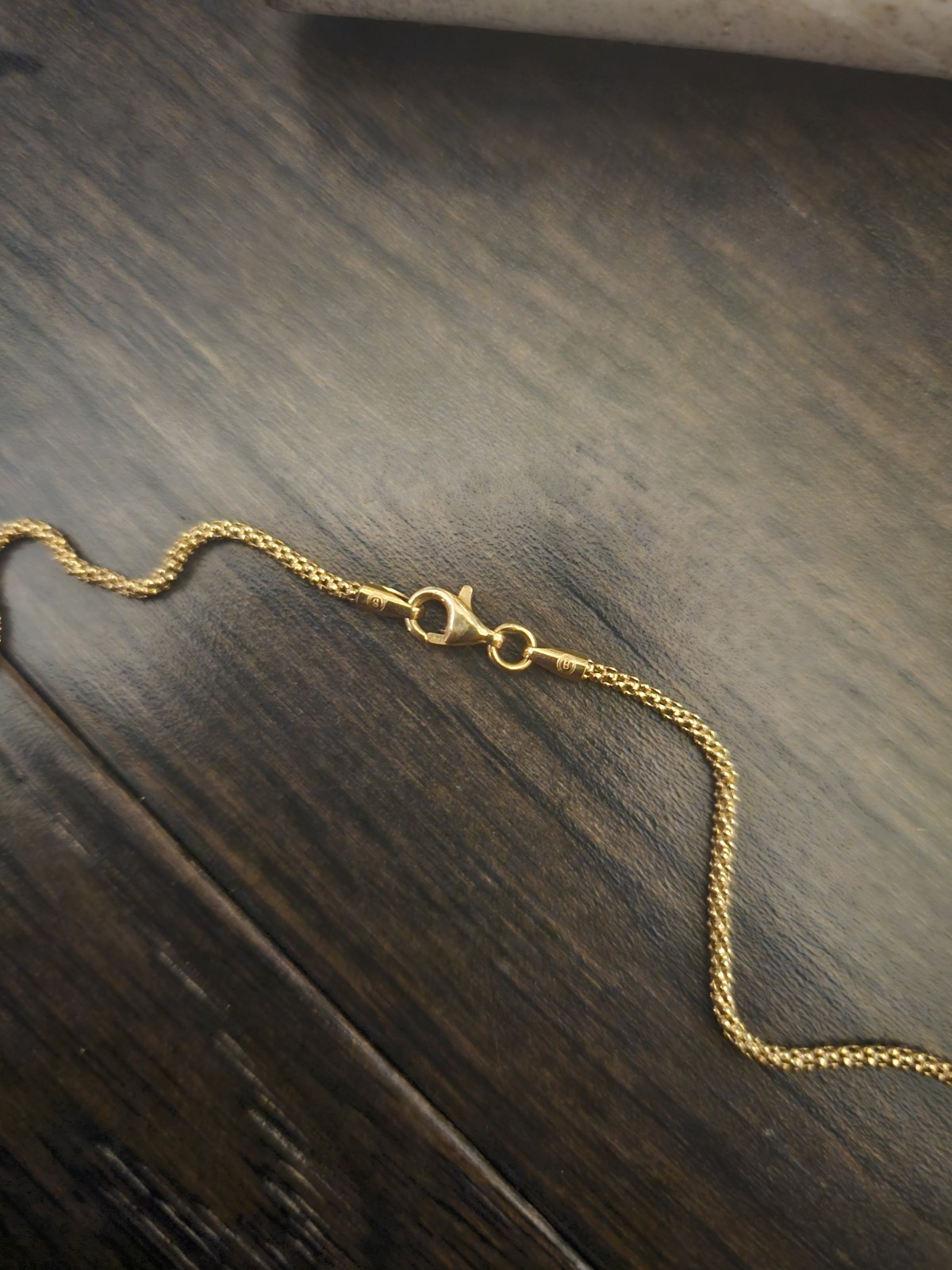 14k 5.6 gm SolidYellowGold 20 in Italian Popcorn ChainLariat Necklace & 2 Pearls