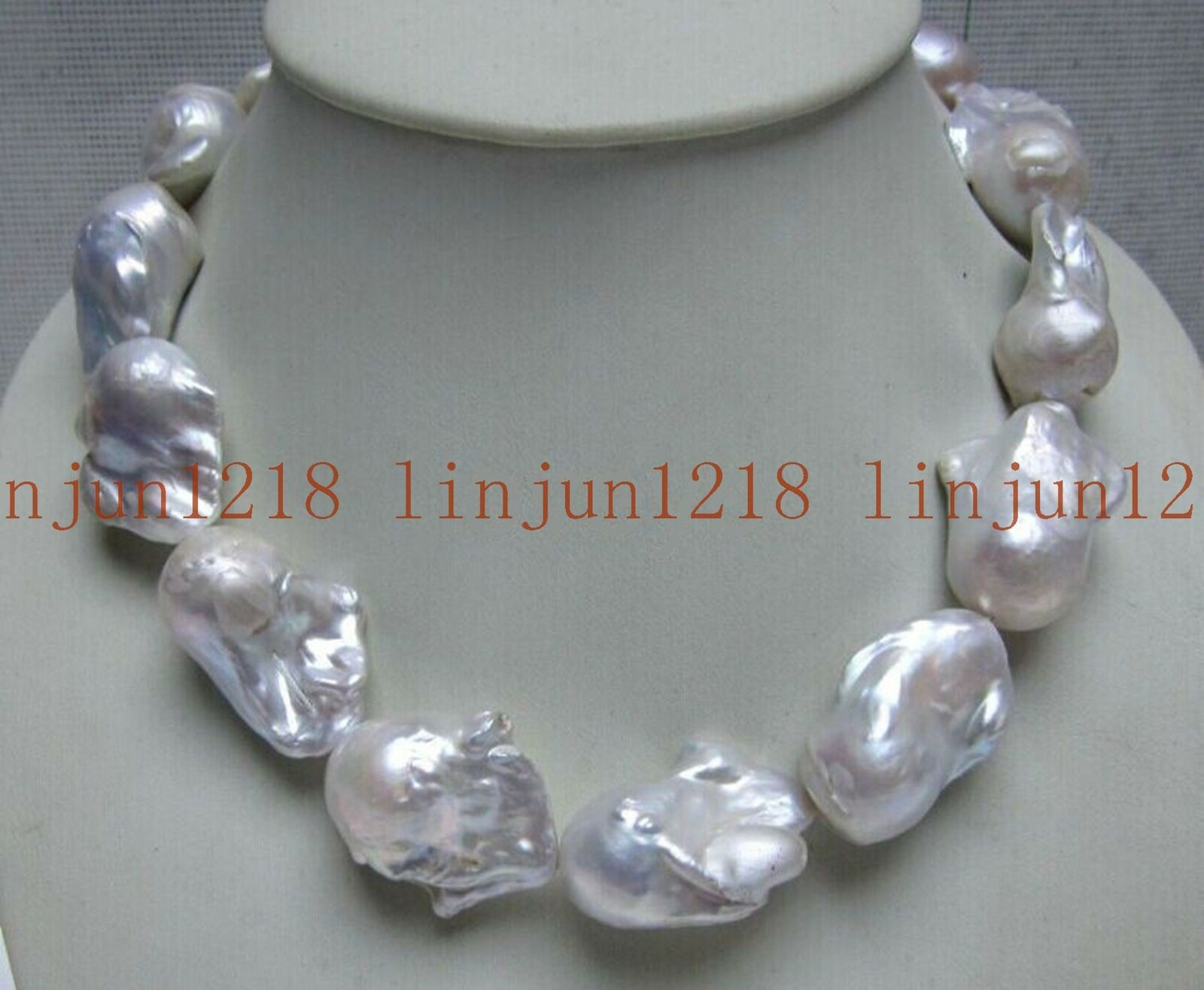 16-28″ 15-25mm Huge South Baroque White Reborn keshi Pearl Necklace AAA