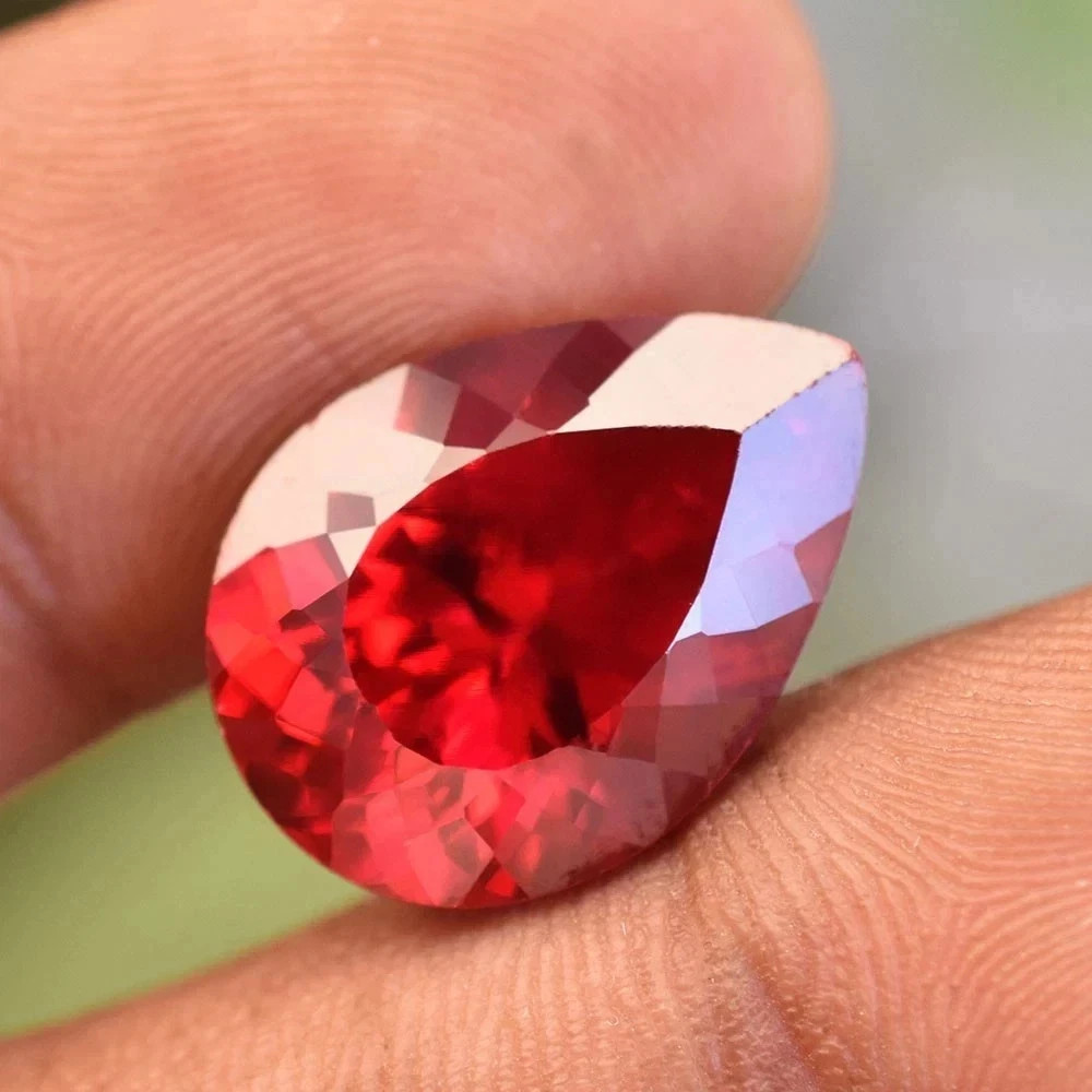 Natural A+ Exquisite 9 Ct+ Burmese Red Ruby PEAR Cut Loose Certified Gemstone