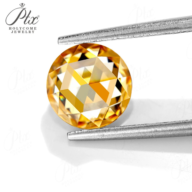 Natural Color Flat Bottom Rose Cut Moissanite Faceted Loose Stones for Jewelry