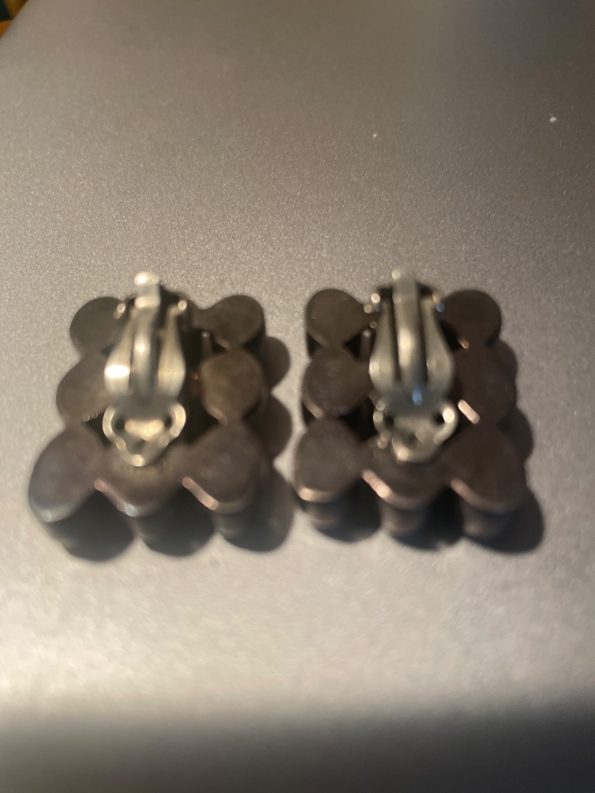 JANE DIAZ Freshwater Pearl Sterling Clip Earrings Nepal