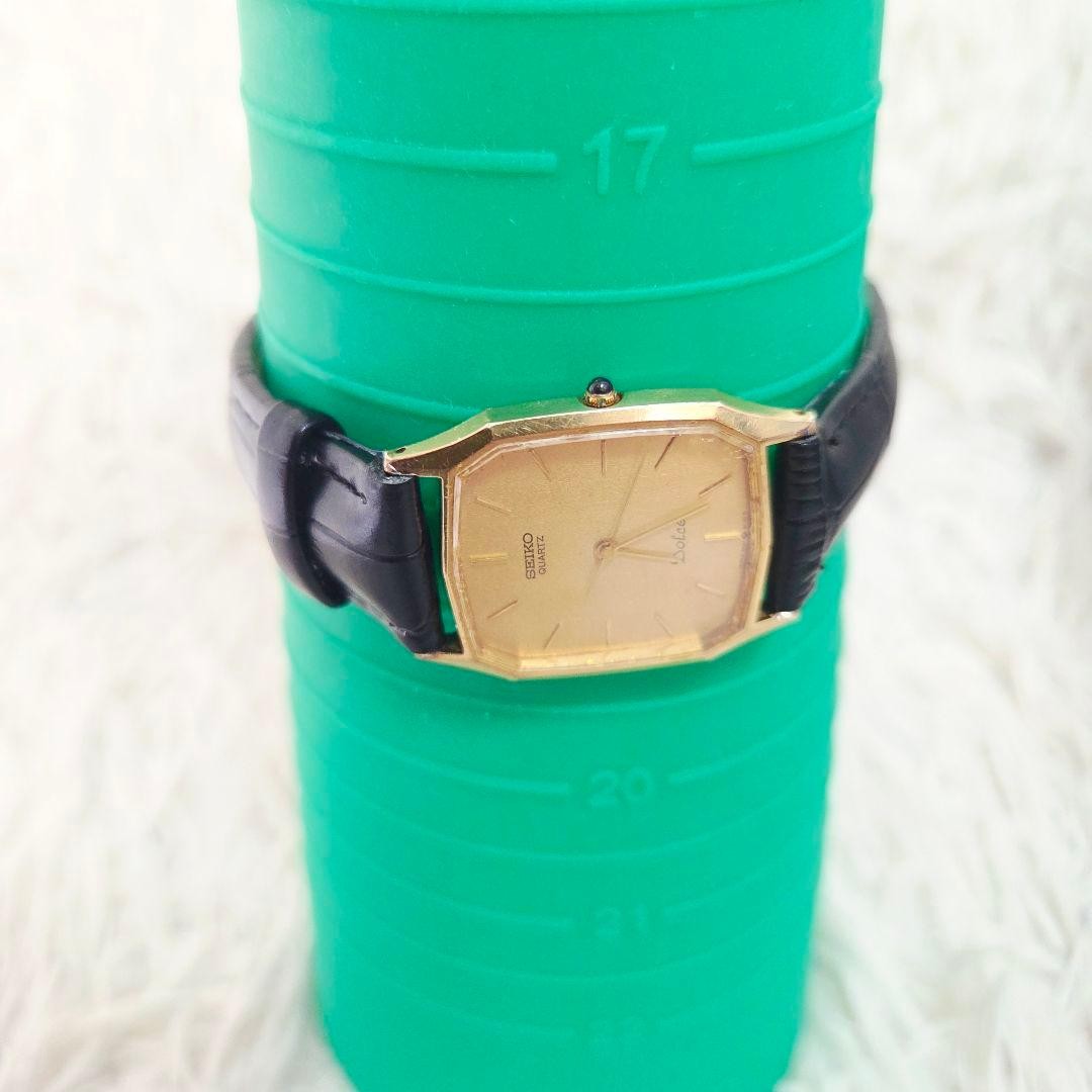 SEIKO Dolce 9531-5030 Men’s Quartz Gold Dial Ultra-Thin Octagon Dress Watch