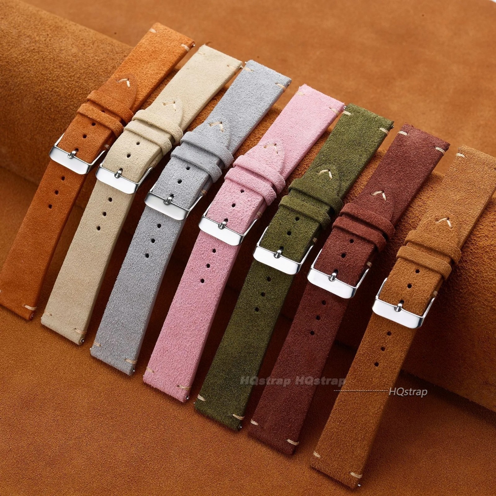 Soft Suede Leather Watch Strap Quick Release Band 14m 16mm 18mm 20mm 22mm