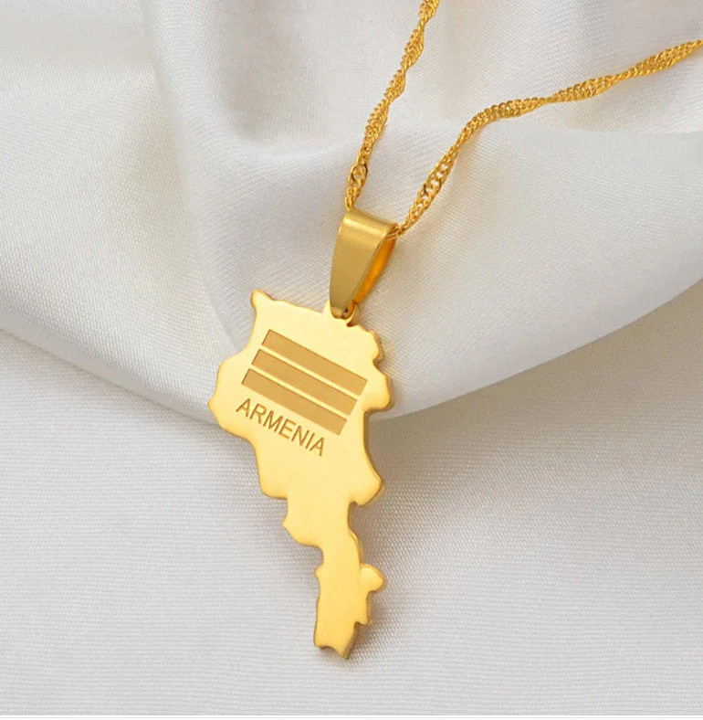 Armenia Map Pendant Necklace