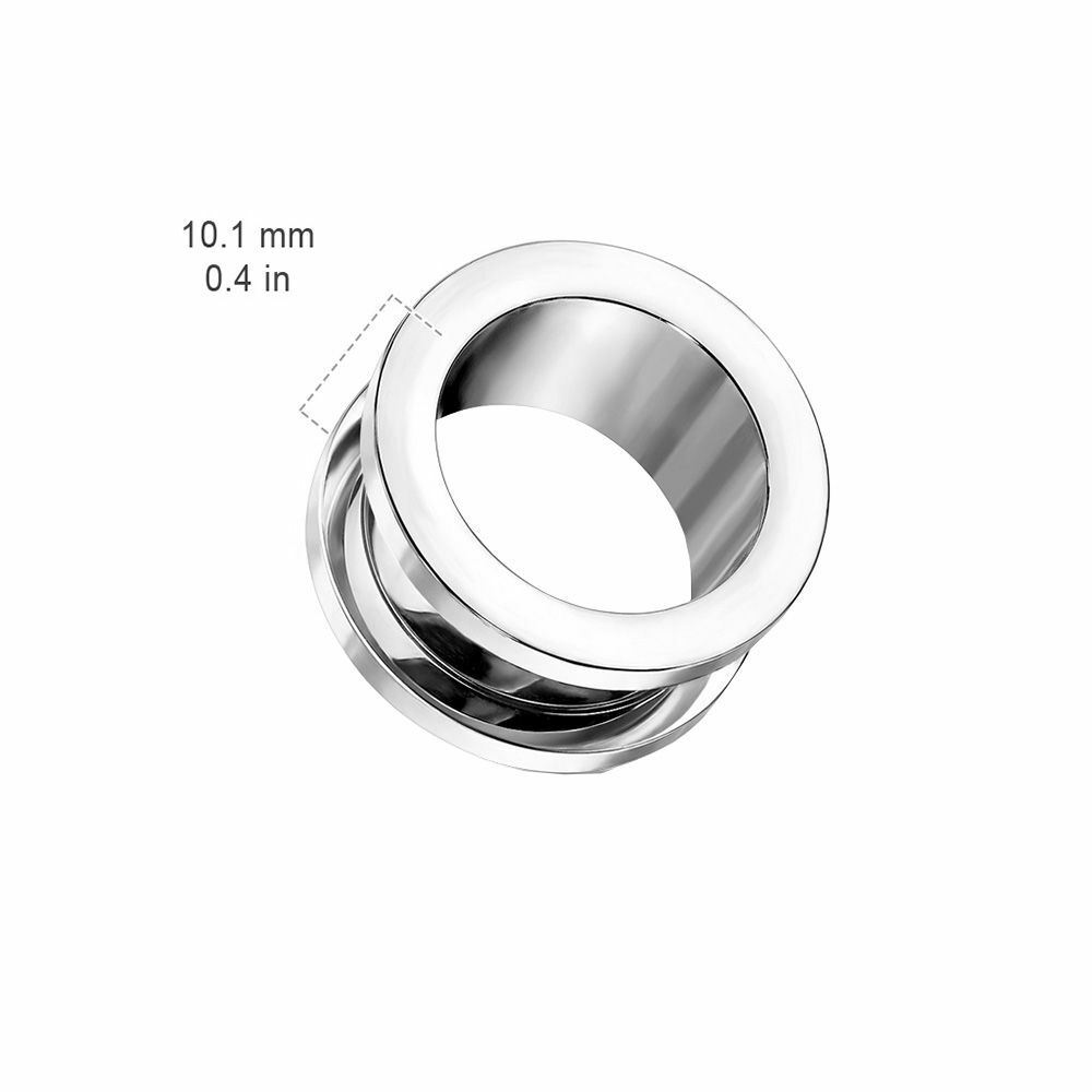 Double Flared Screw Fit Flesh Tunnel Implant Grade Titanium Sold as a pair