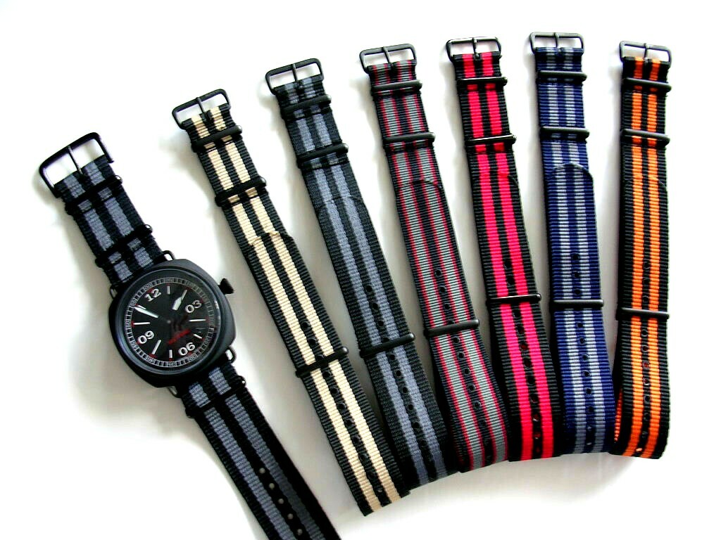 NATO G10 ® Coast Guard Orange Xtreme nylon 20m 22m PVD watchband strap IW SUISSE