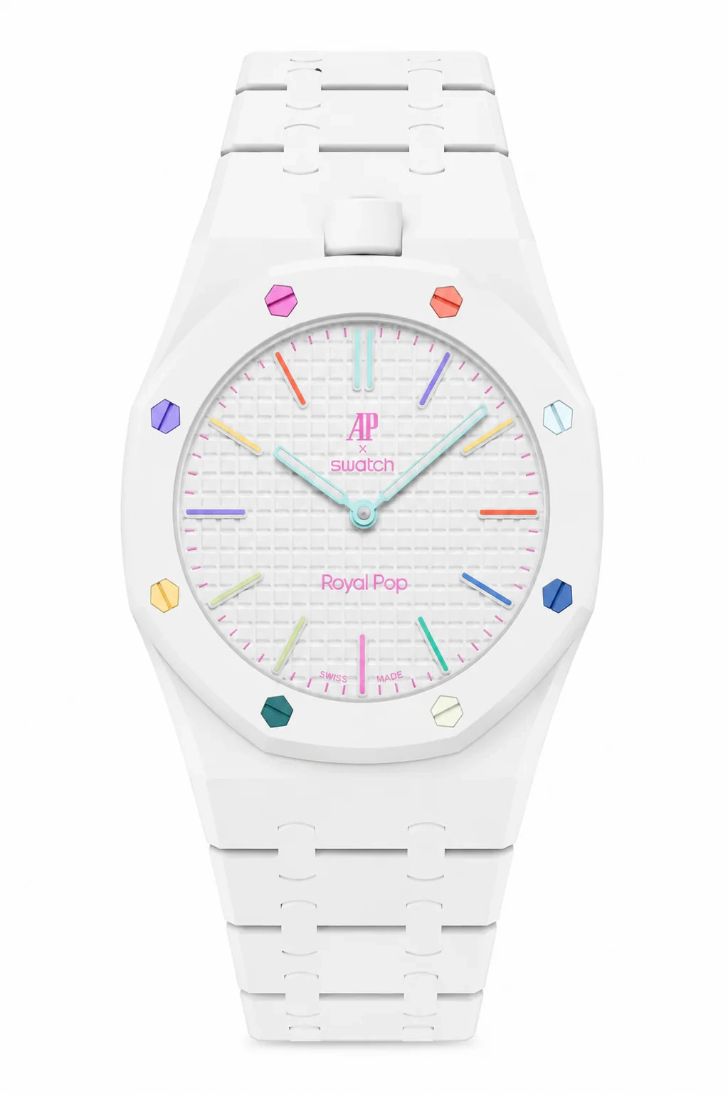 Luxury Mod Kit For AP x Swatch Royal Pop Bioceramic Rubber Strap Case