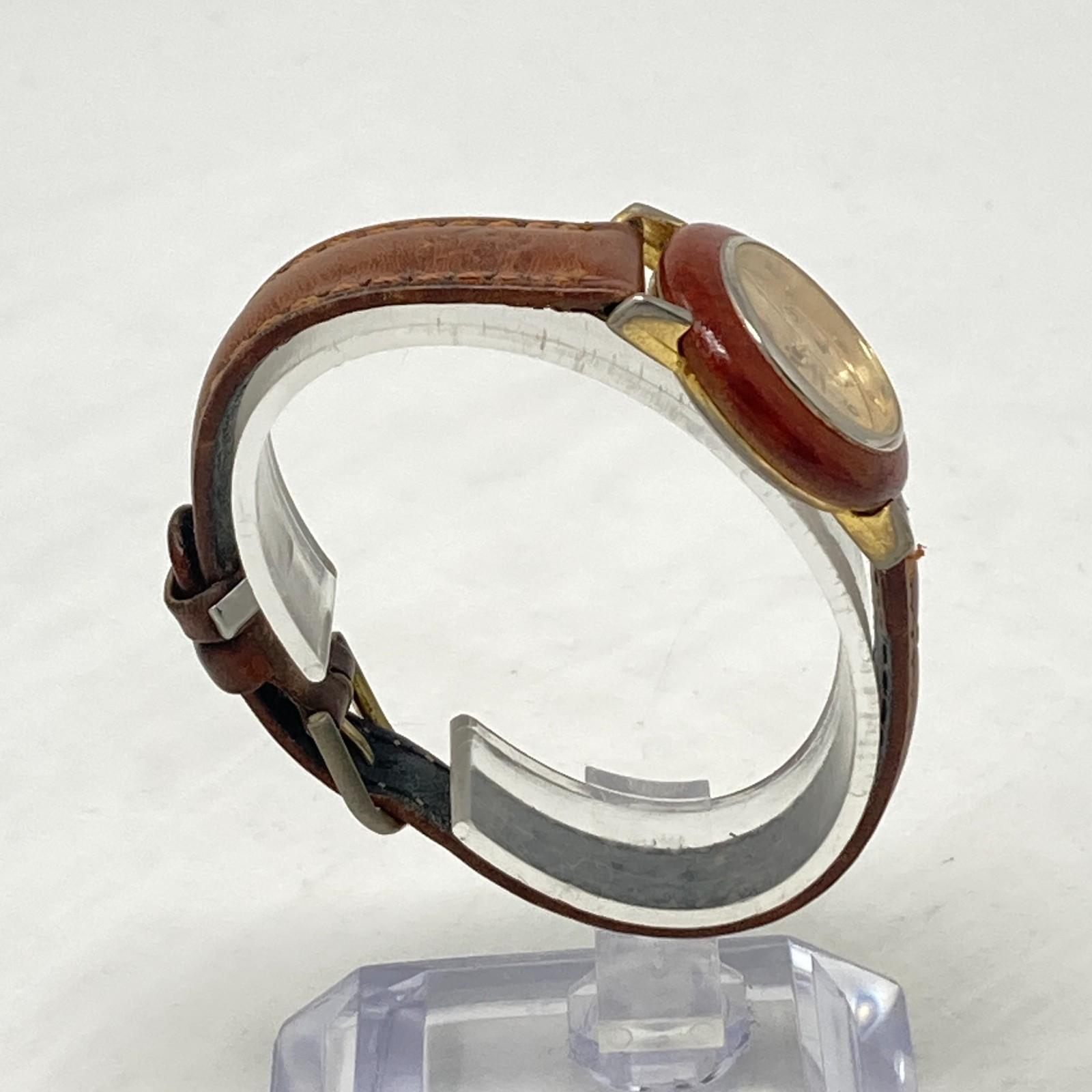 Canada Watch Women 26mm Maple Leaf Wood Leather Band New Battery 7.5″