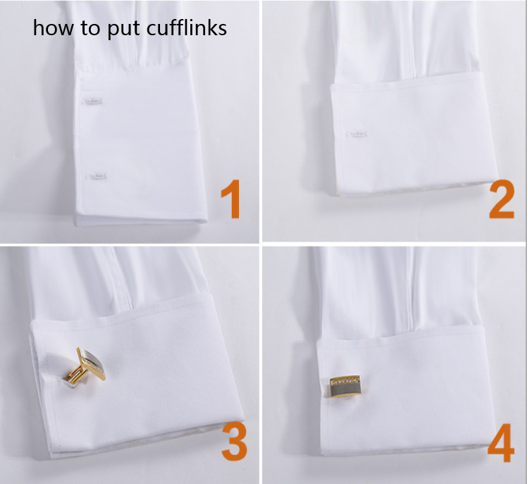 Vintage Men Cufflinks Jewelry Green Gold Cuff Link for Man 1 Pair of Shirt Links
