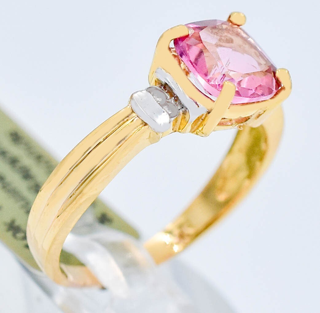 GENUINE 1.83 Cts PINK SAPPHIRE & DIAMOND RING 10K GOLD – Free Appraisal Service